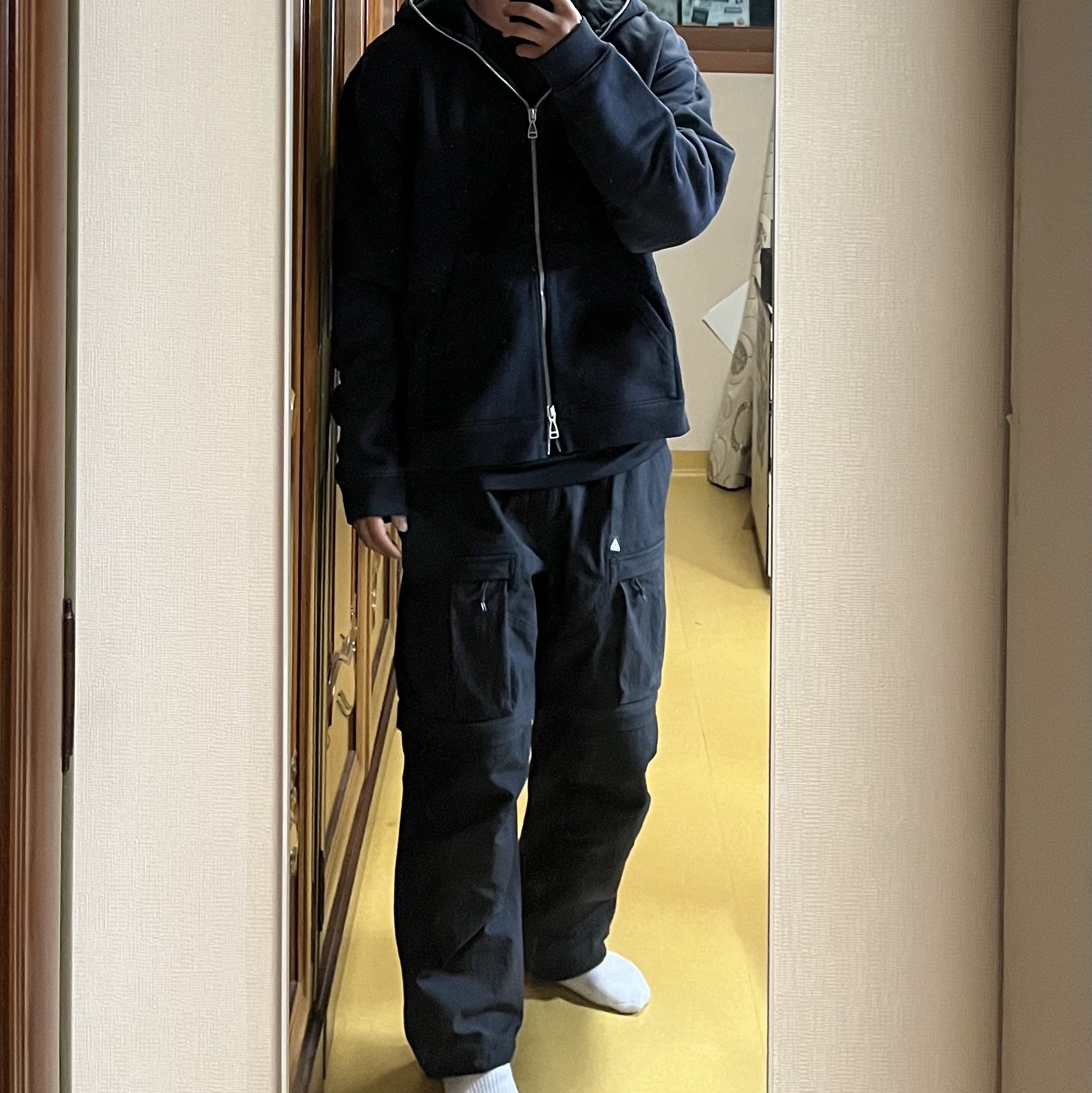 Jordan x Travis Scott Full-Zip Hoodie Black (DZ5500-010) 착용 스타일