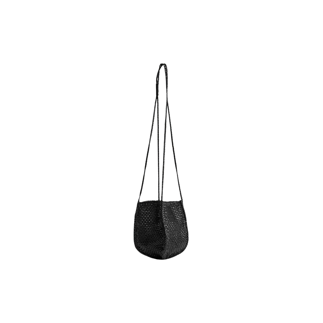 Lemaire Shiny Buffalo Leather Small Braided Balloon Bag Black 상세 이미지 2