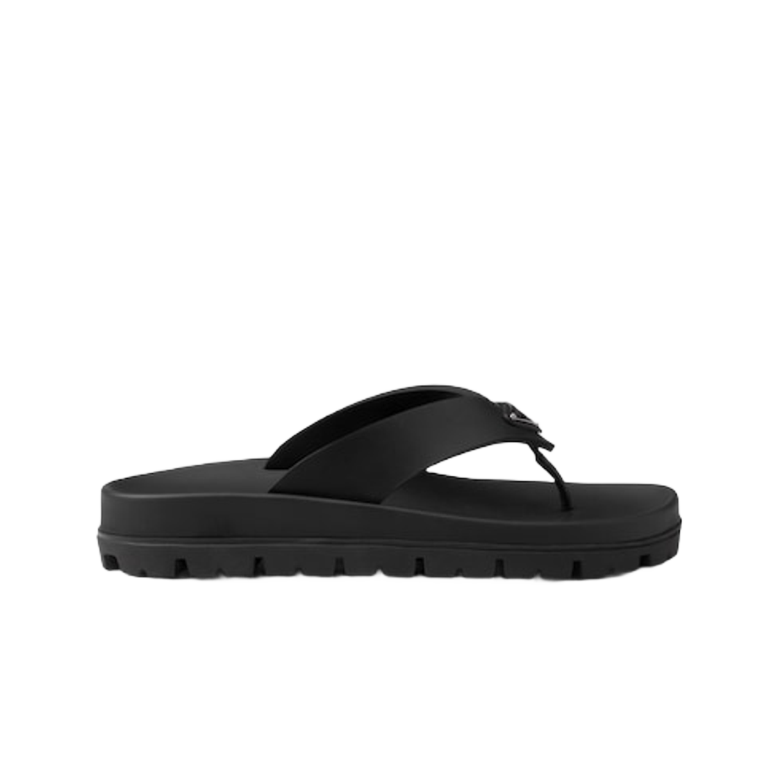 (W) 프라다 러버 통 샌들 블랙((W) Prada Rubber Thong Sandals Black)