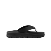 (W) Prada Rubber Thong Sandals Black