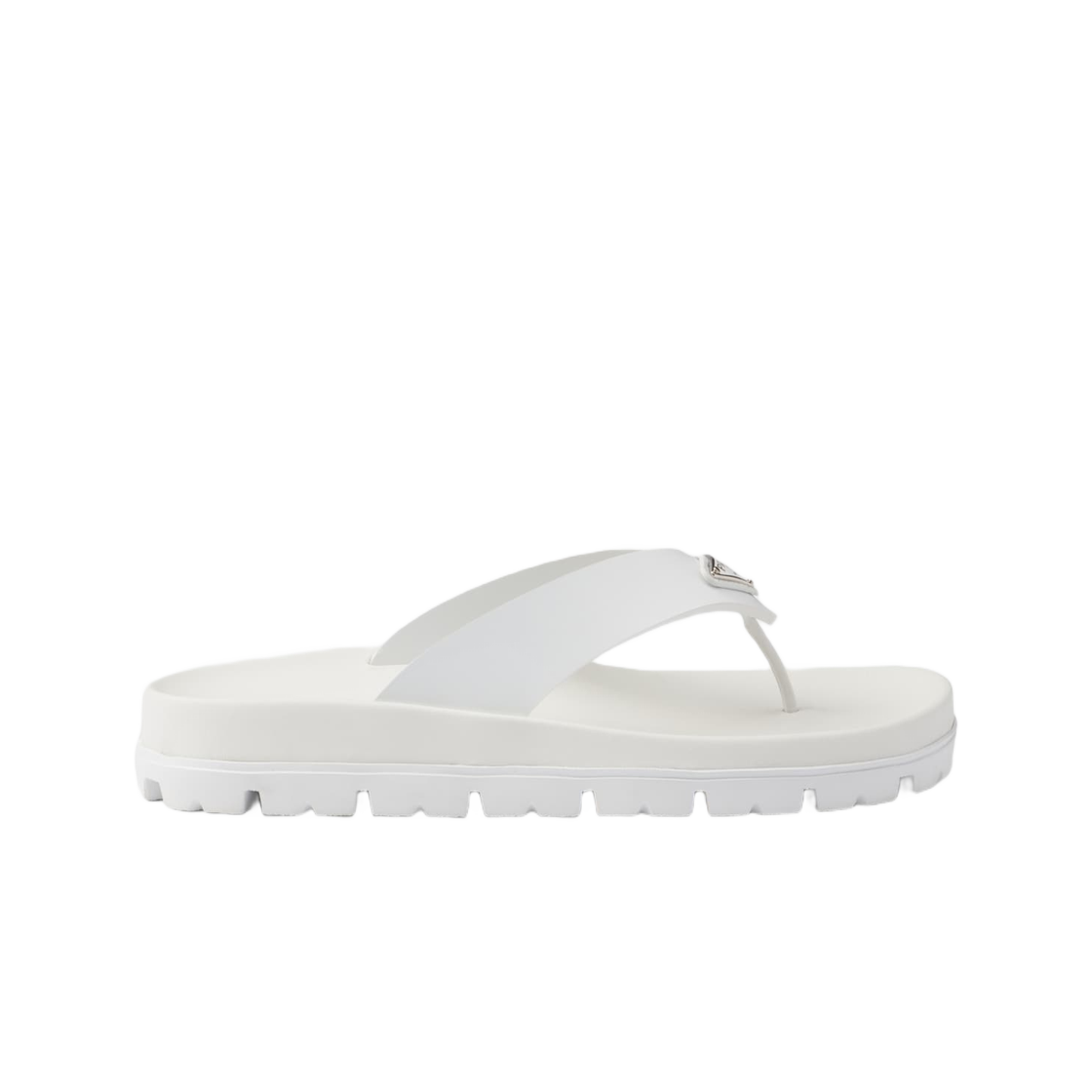 (W) 프라다 러버 통 샌들 화이트((W) Prada Rubber Thong Sandals White)