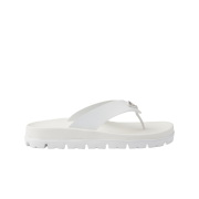 (W) Prada Rubber Thong Sandals White