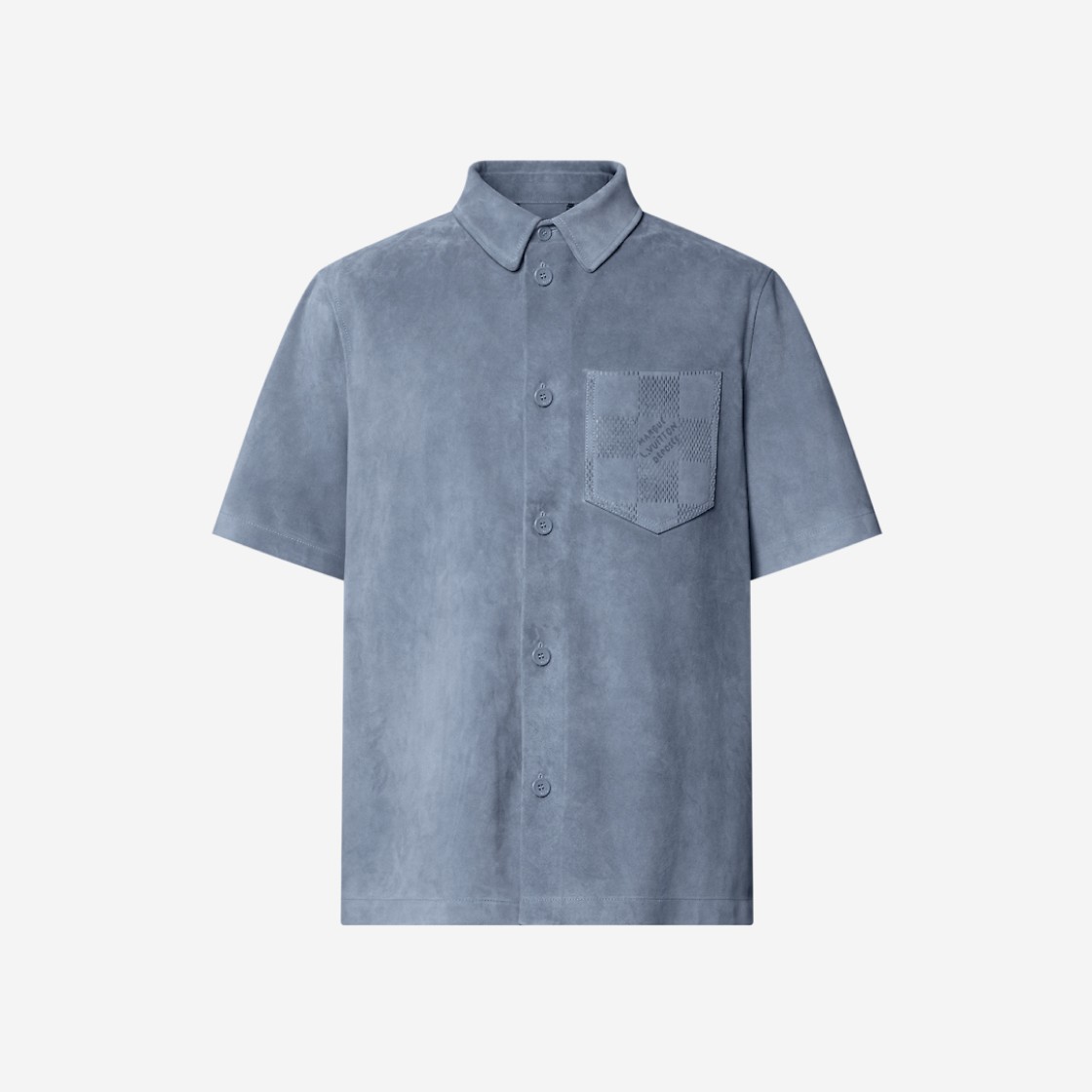 Louis Vuitton Short Sleeved Suede Overshirt Slate Gray 상세 이미지 1