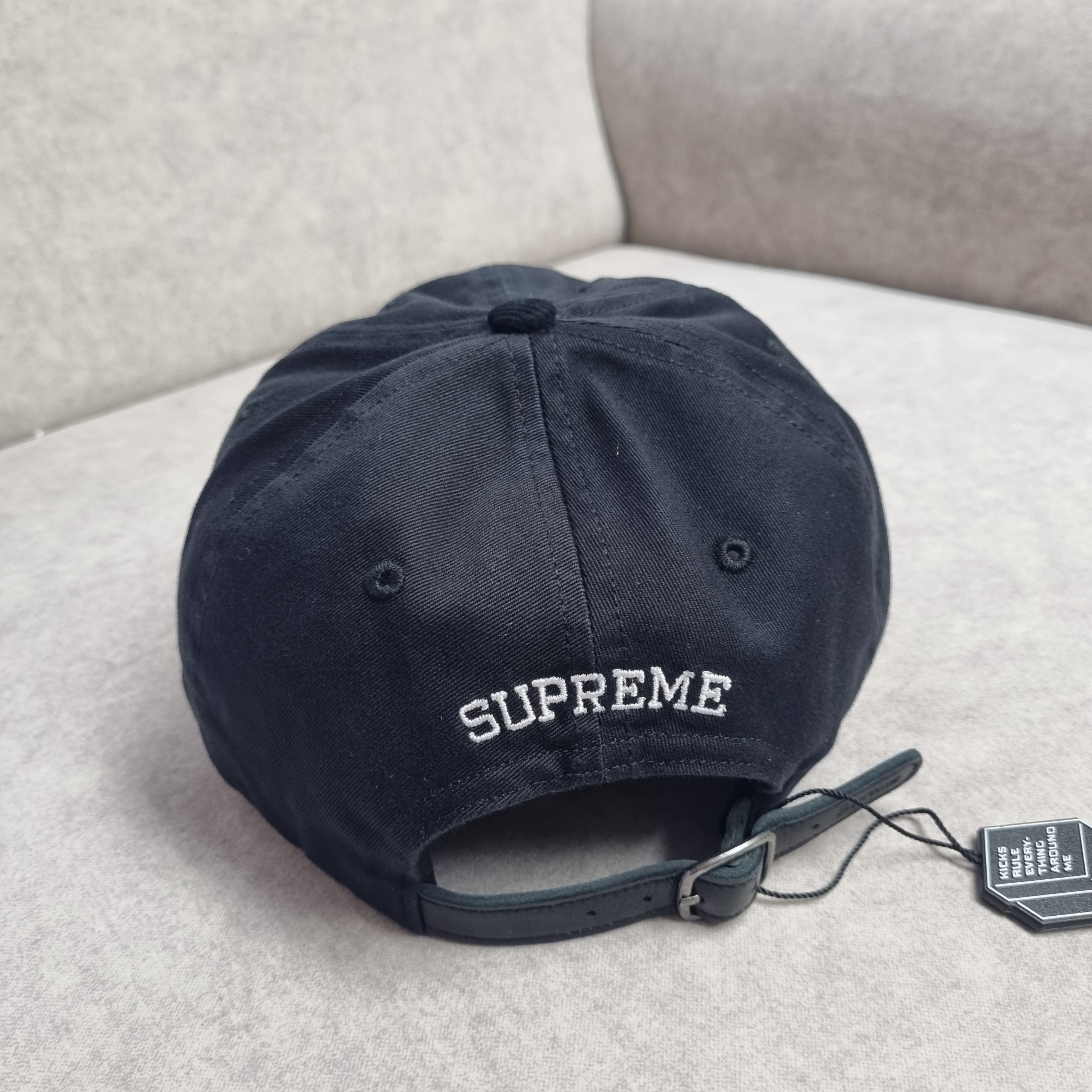 Supreme 2-Tone S Logo 6-Panel Black - 24SS 착용 스타일 - 2