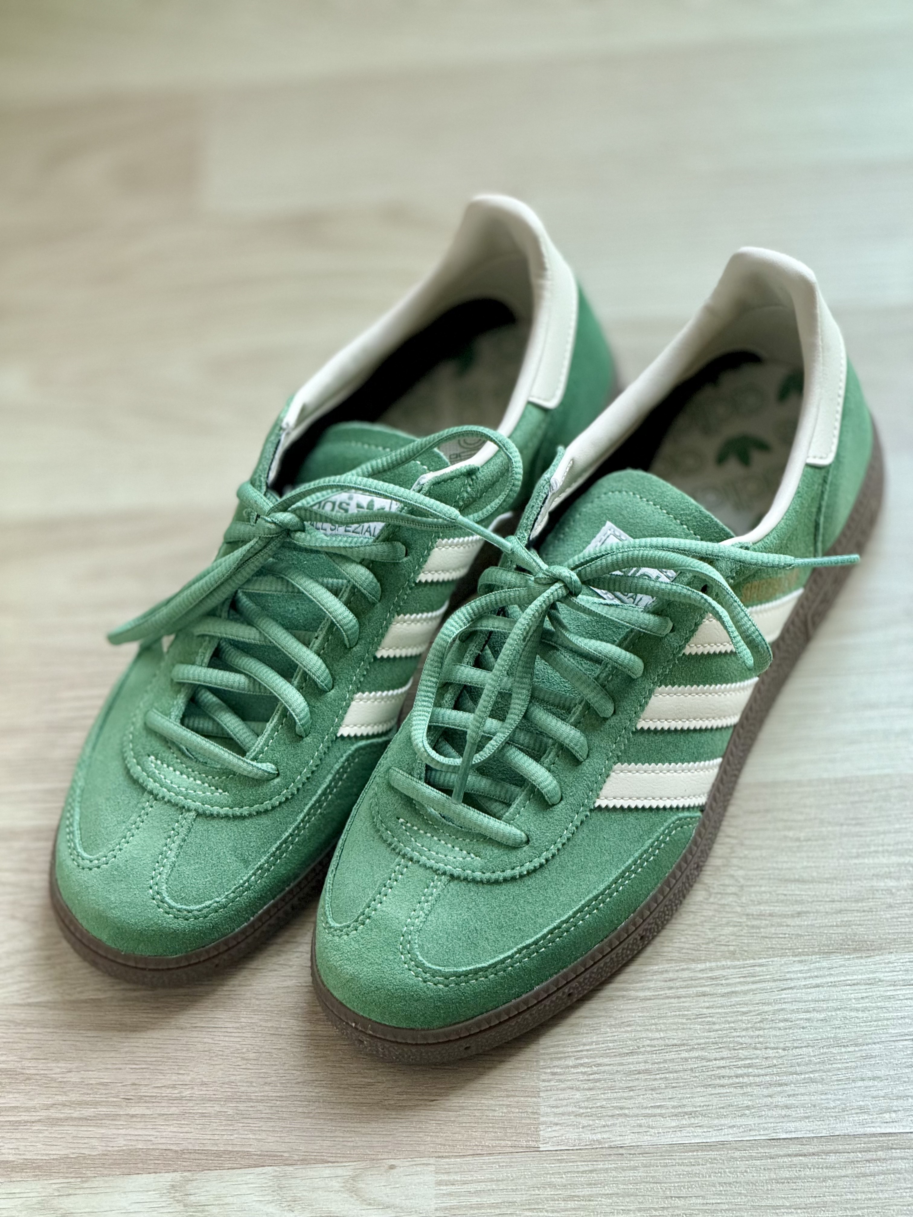 Adidas Spezial Handball Preloved Green Cream White 착용 스타일