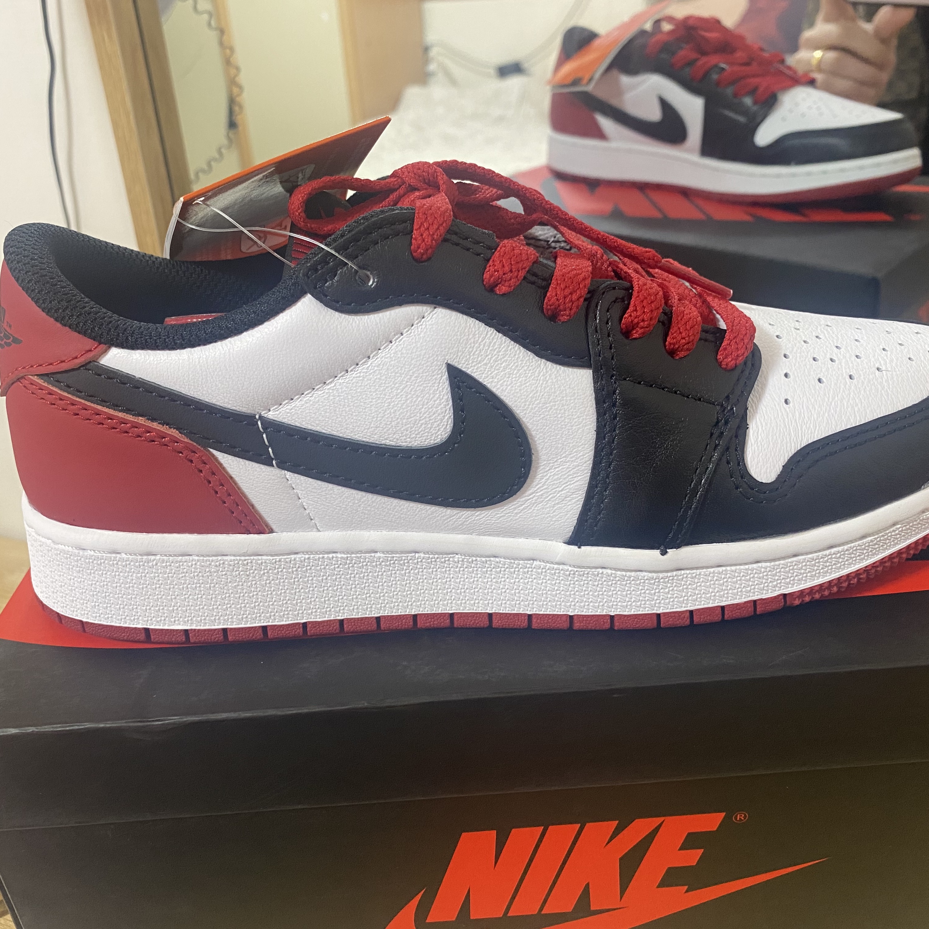 (GS) Jordan 1 Retro Low OG Black Toe 착용 스타일