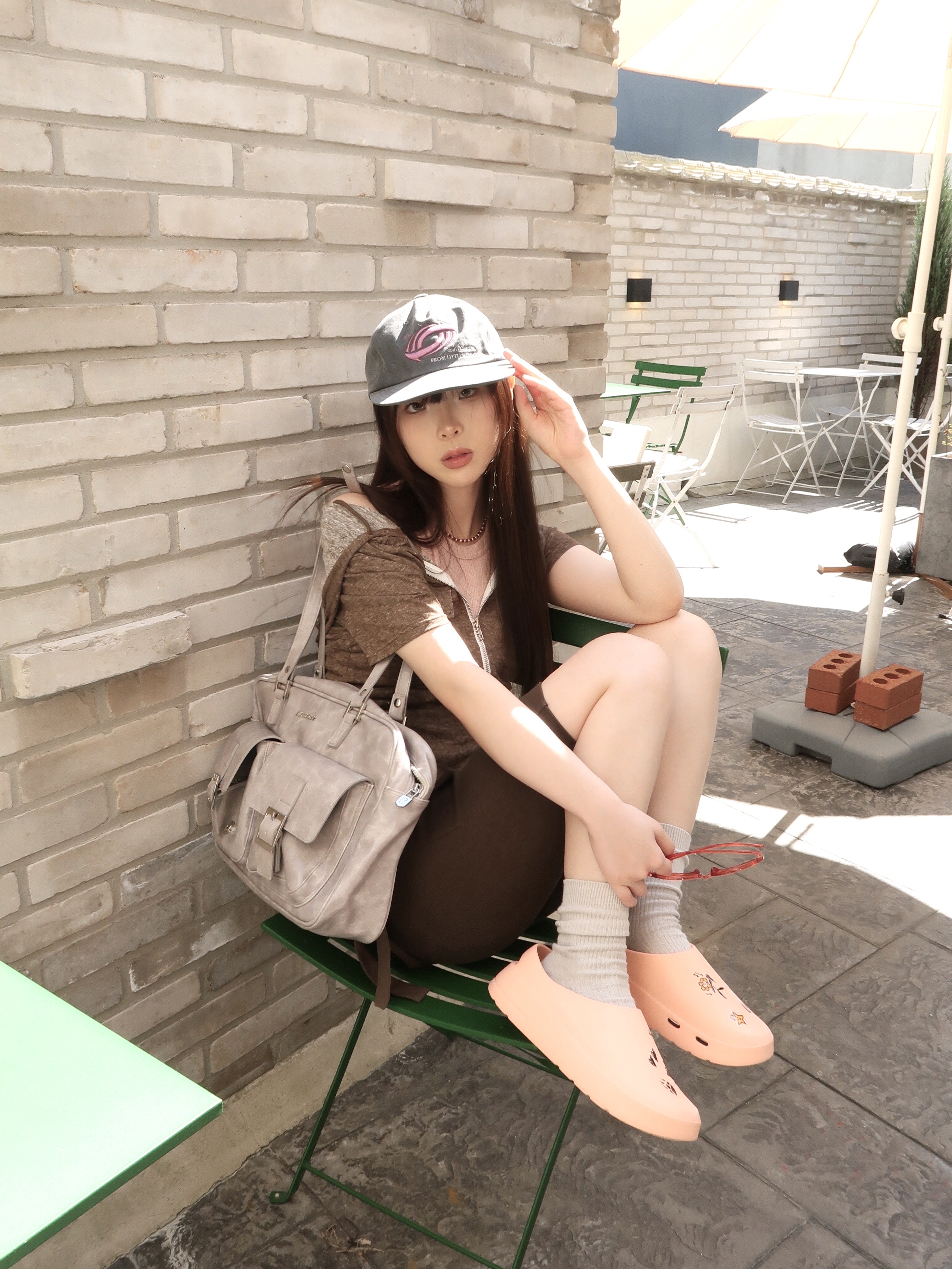 Fillintheblank PK Shoulder Bag Eggshell 착용 스타일 - 6