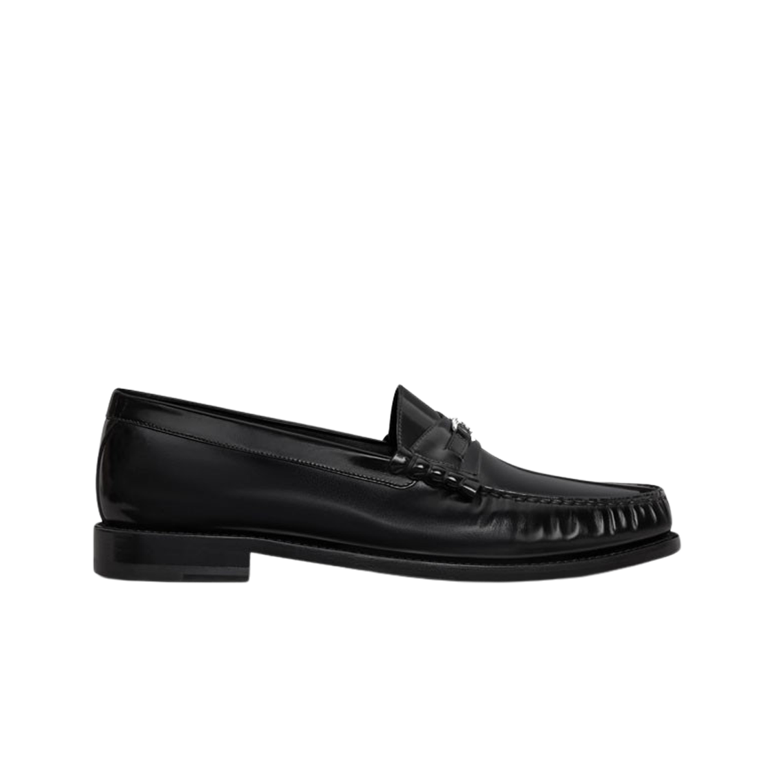 334773602C-38NS Celine Luco Triomphe Loafer in Polished Bull Black