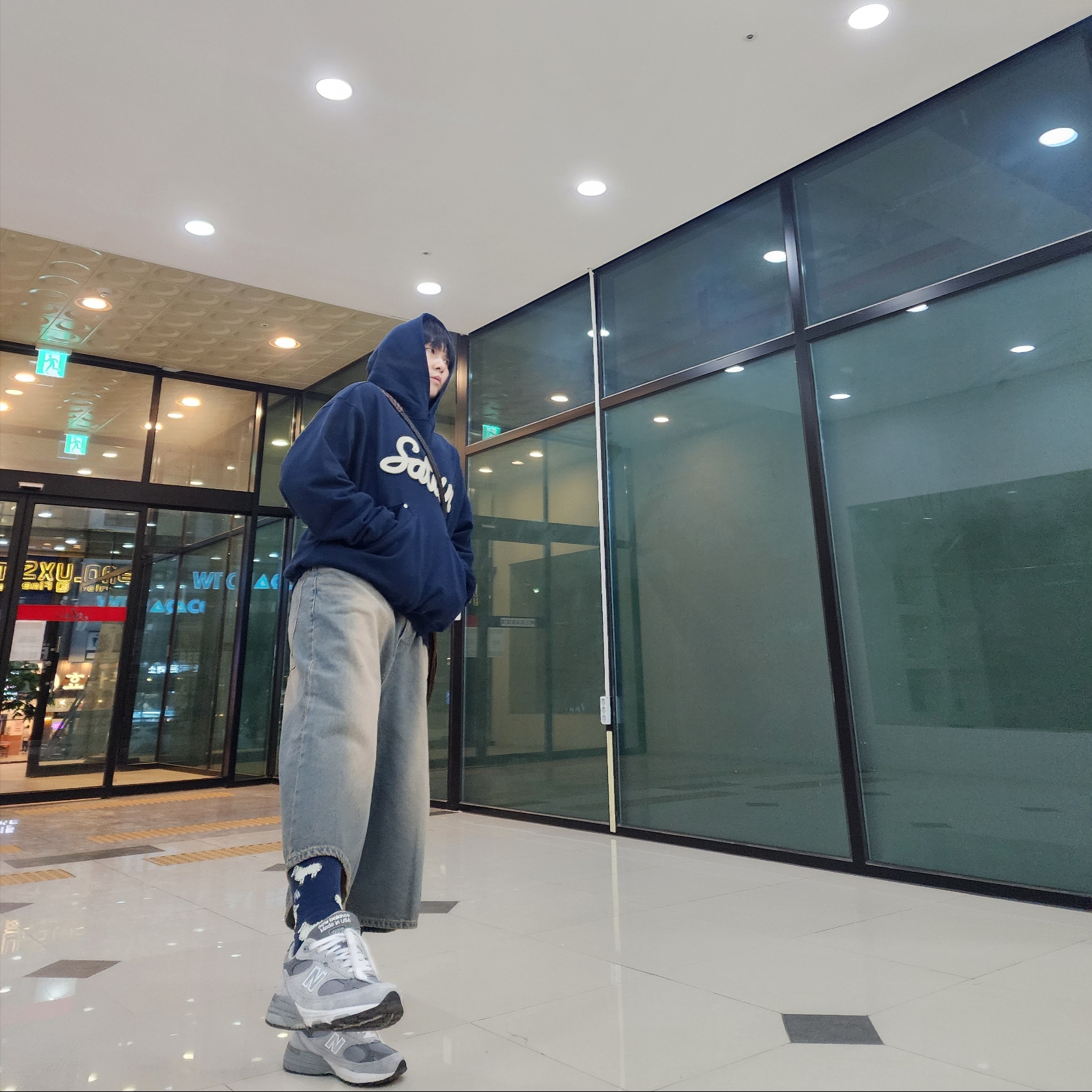 New Balance 993 Made in USA Grey - D Standard 착용 스타일 - 4
