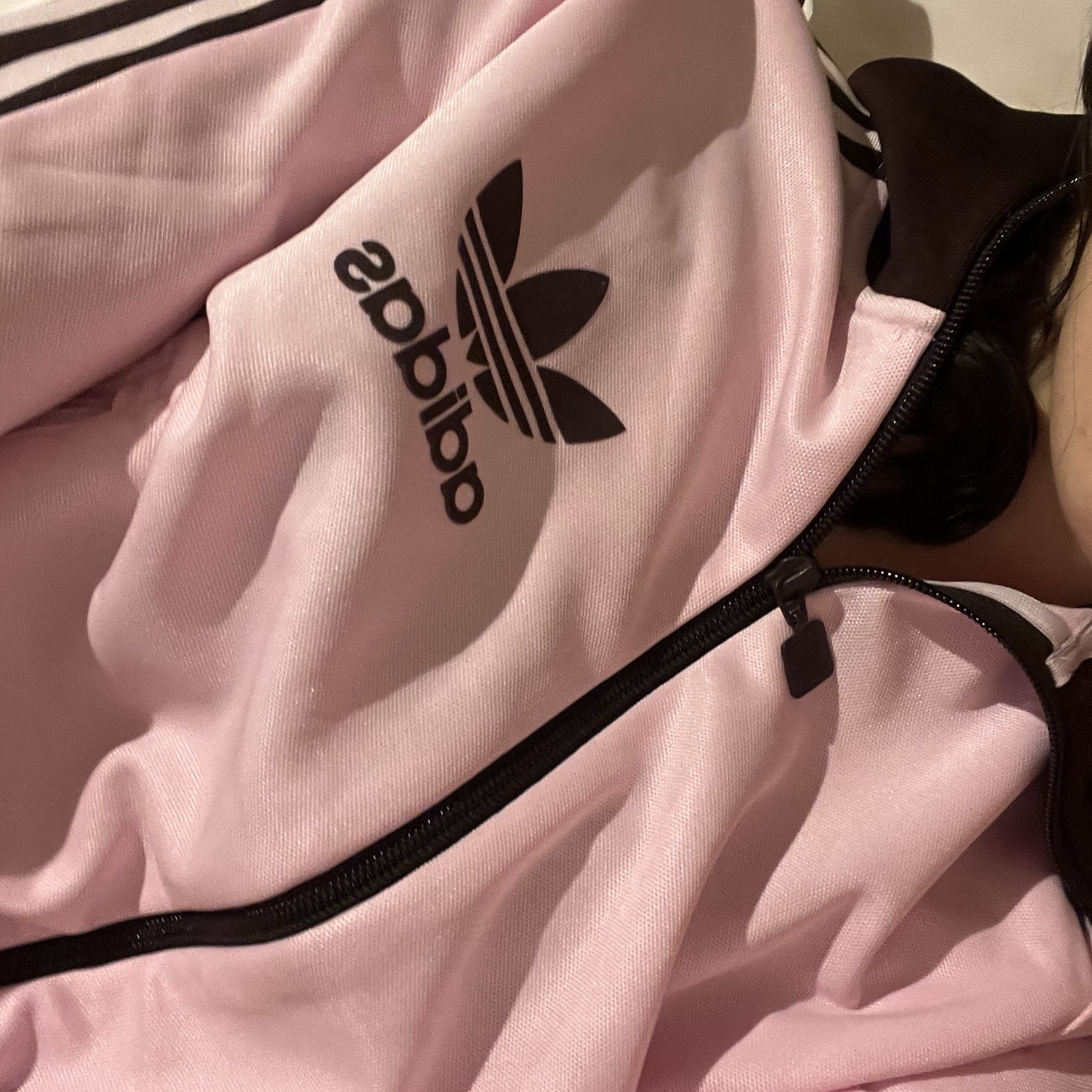 (W) Adidas Originals Beckenbauer Track Jacket Clear Pink - KR Sizing 착용 스타일 - 2
