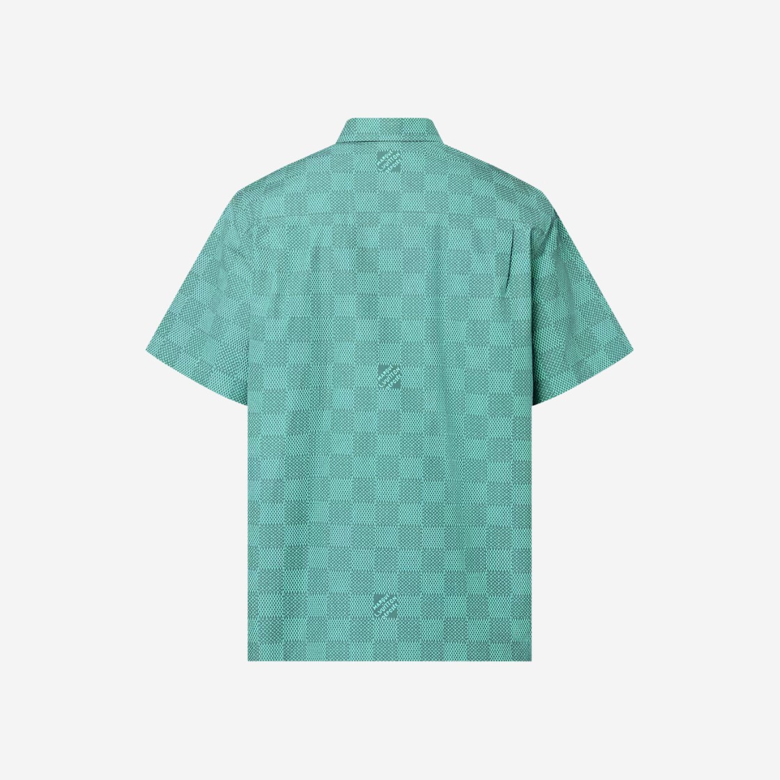 Louis Vuitton Printed Short Sleeved Cotton Shirt Teal 상세 이미지 2