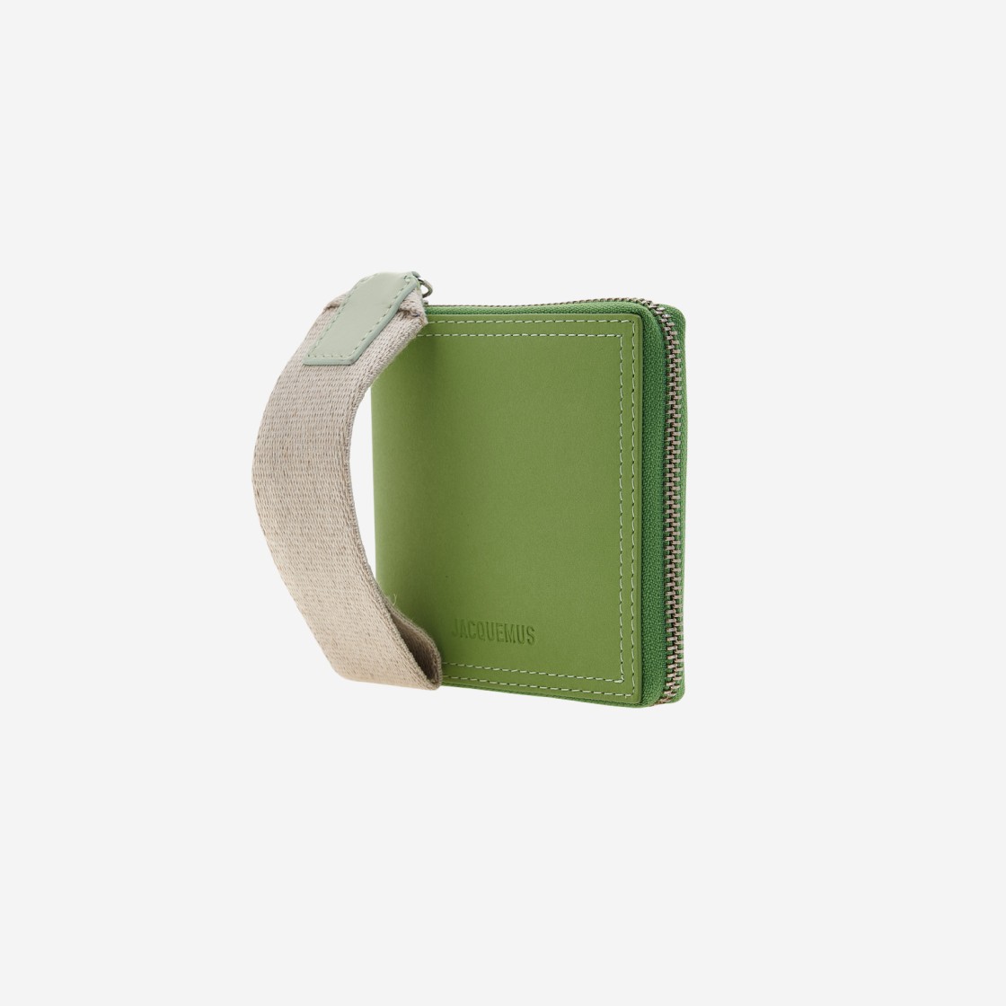 Jacquemus Le Carre Rond Lanyard Square Wallet Green 상세 이미지 2