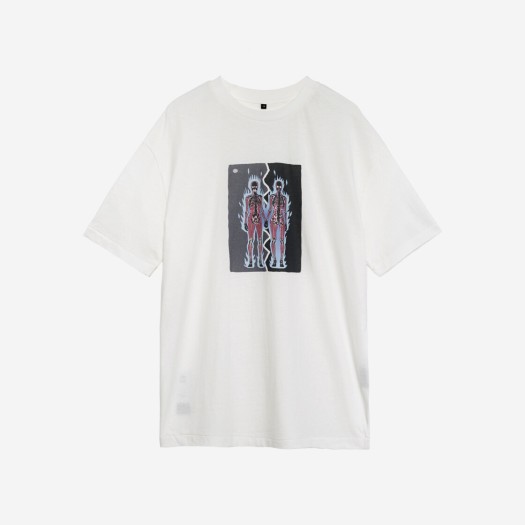 폴리테루 그래픽 1/2 티셔츠 '스컬 커플' 화이트 - 24SS