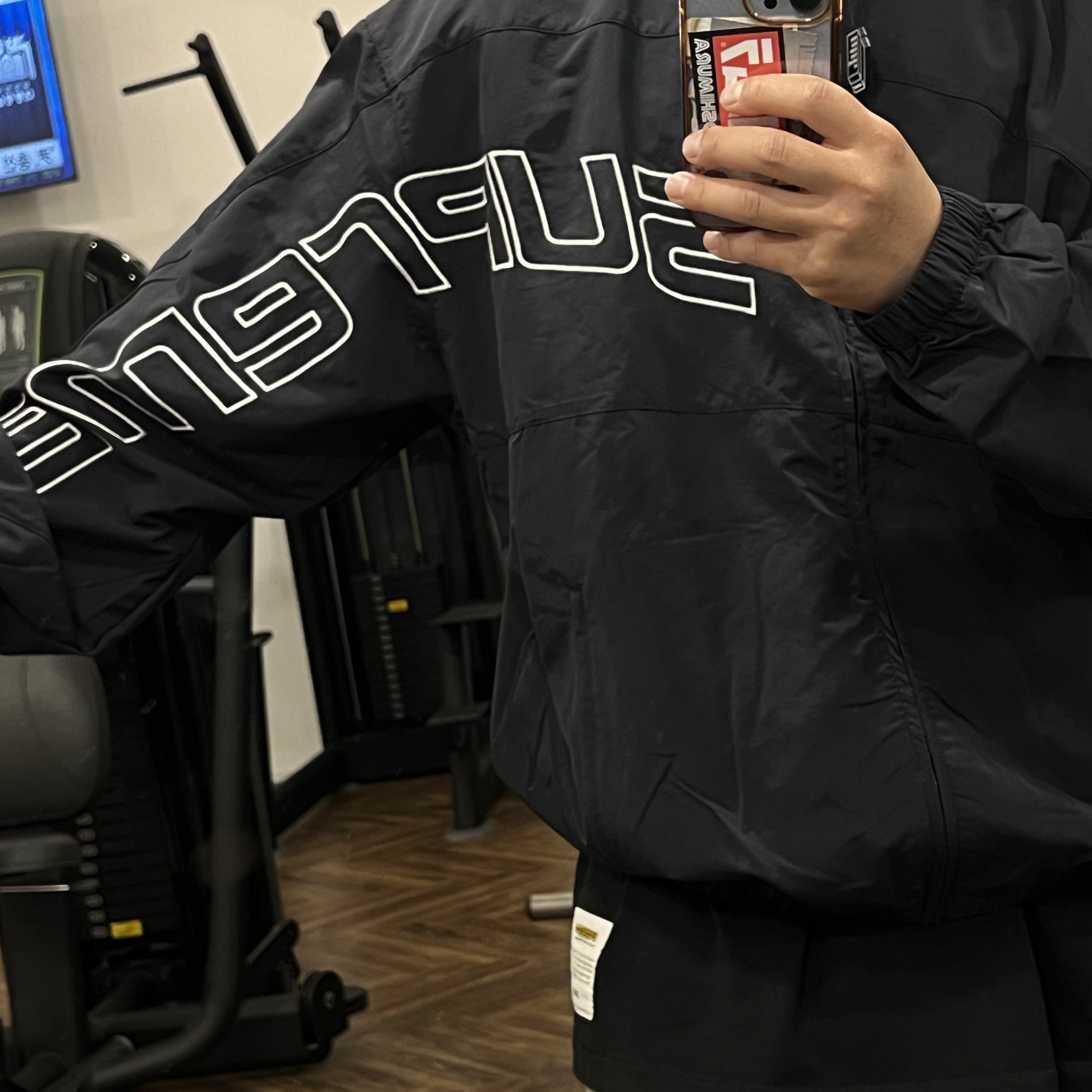 Supreme Curve Track Jacket Black - 24SS 착용 스타일 - 1