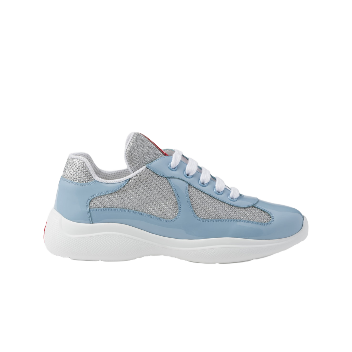 (W) 프라다 프라다 아메리카 컵 바이커 패브릭 스니커즈 라이트 블루((W) Prada Prada America's Cup Biker Fabric Sneakers Light Blue)