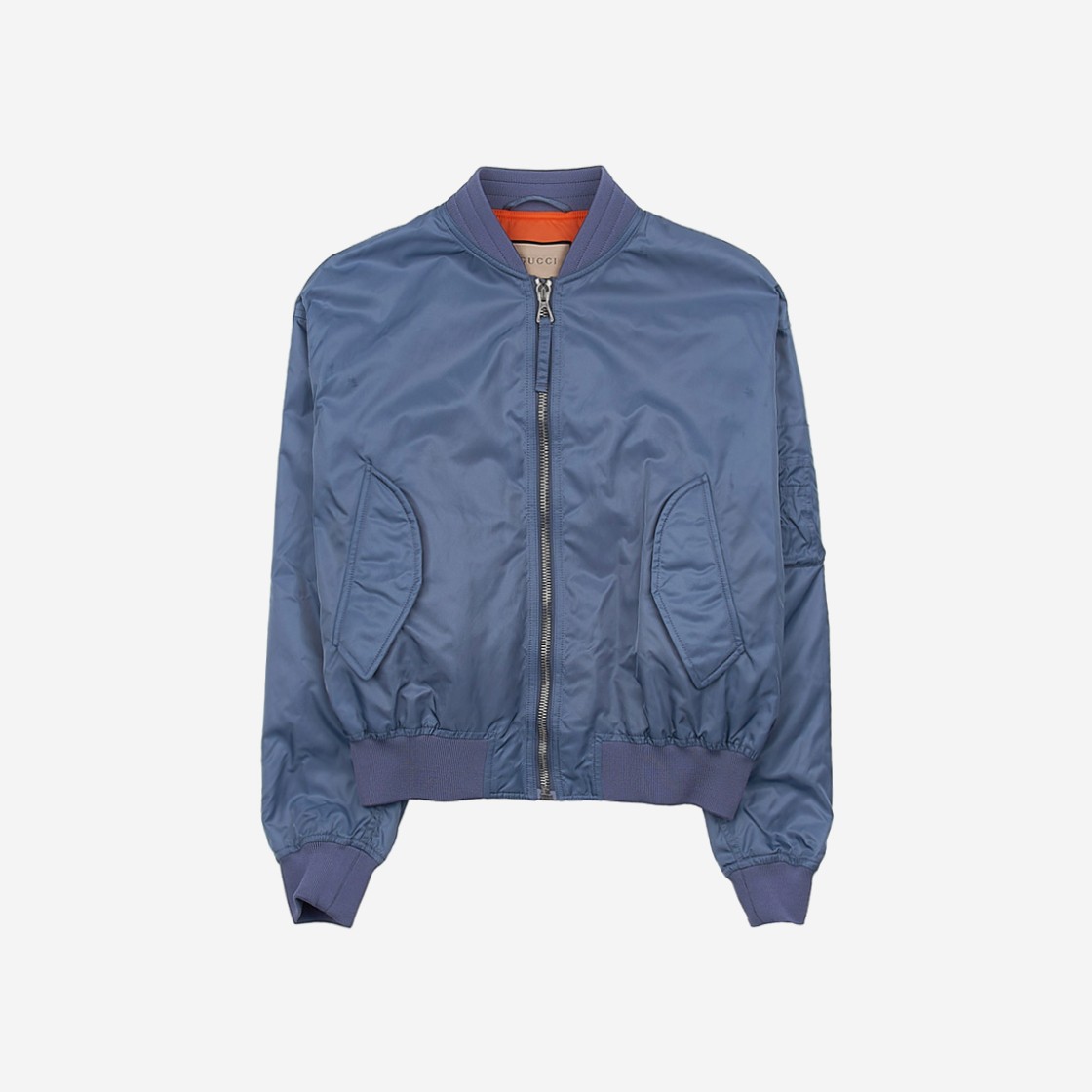 Gucci Printed Nylon Bomber Jacket Light Blue 상세 이미지 1