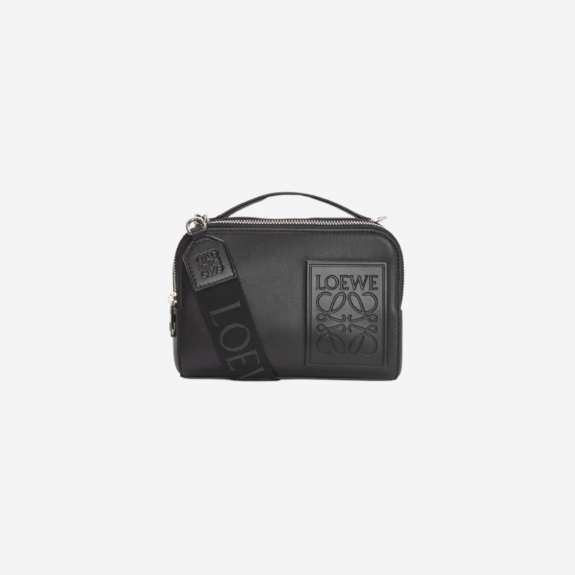 Loewe Mini Camera Crossbody Bag in Satin Calfskin Black 상세 이미지 1