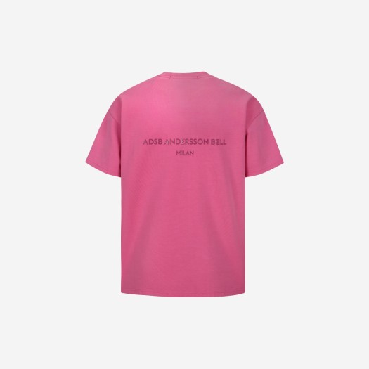 ADSB 앤더슨벨 유니섹스 스툴 패치 로고 티셔츠 핑크