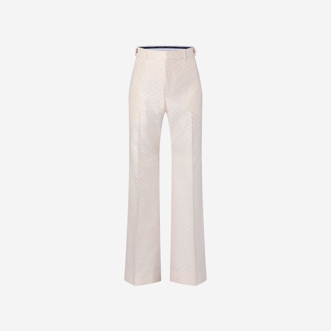 Louis Vuitton Silk and Cotton Blend Tailored Flared Pants Ecru 상세 이미지 1