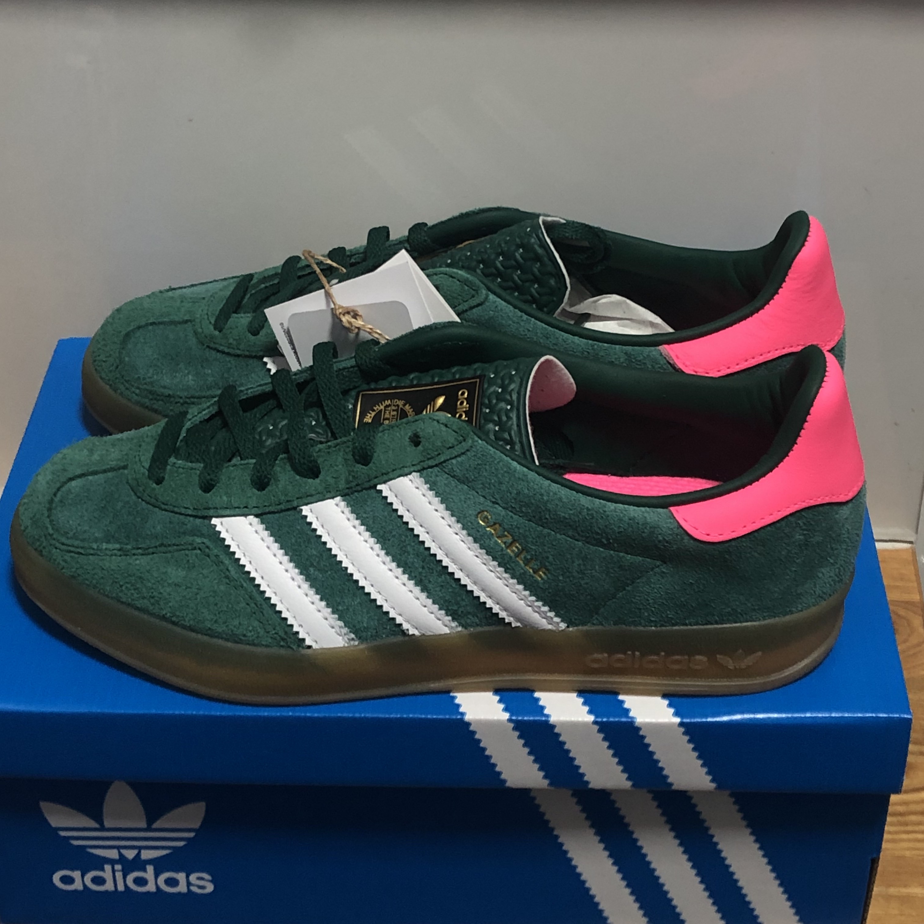 (W) Adidas Gazelle Indoor Collegiate Green 착용 스타일