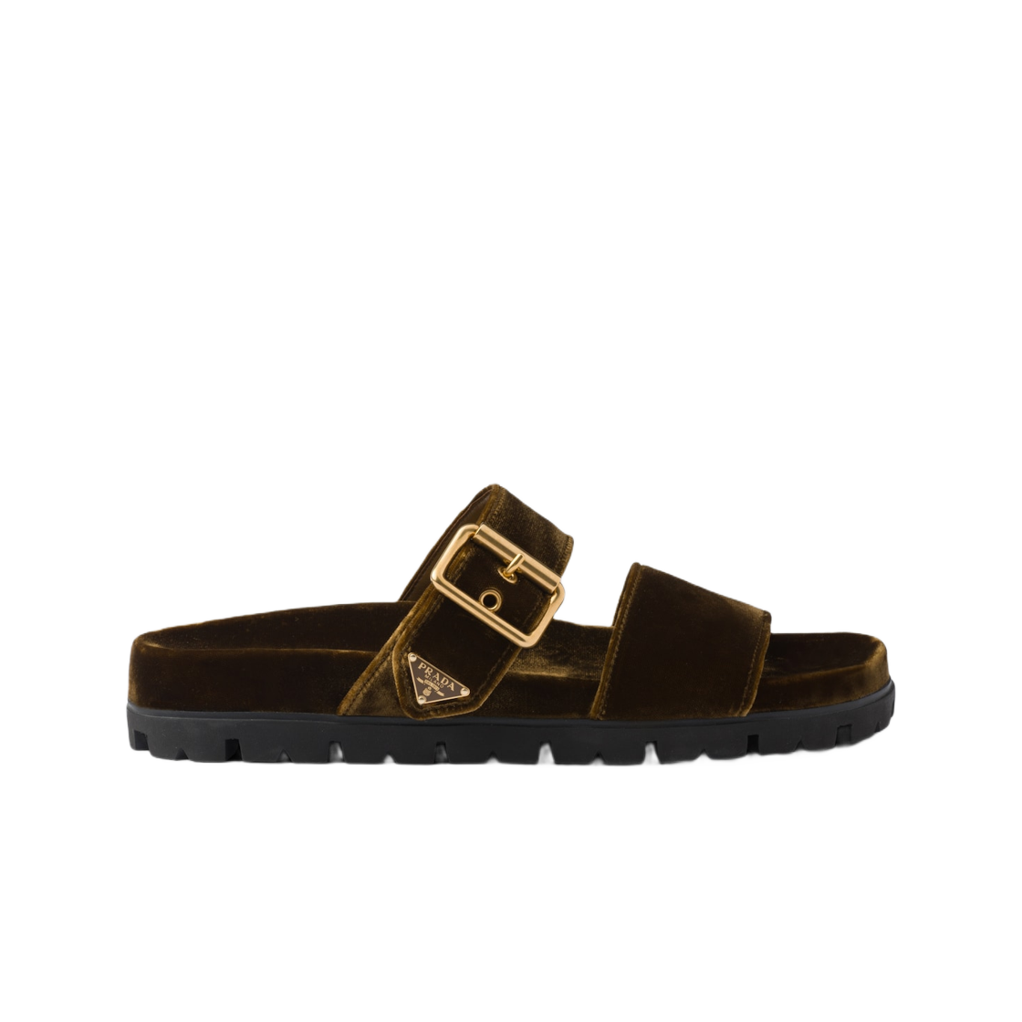 (W) 프라다 벨벳 슬라이드 오크((W) Prada Velvet Slides Oak)