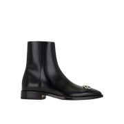 Balenciaga Rim BB Icon Leather Ankle Boots Black
