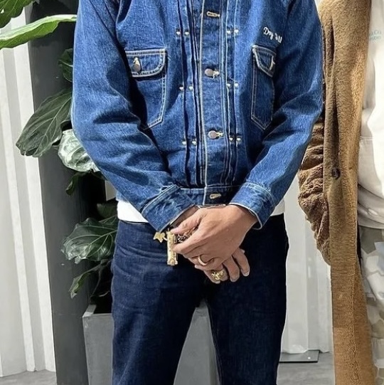 Human Made Denim Work Jacket Indigo 착용 스타일