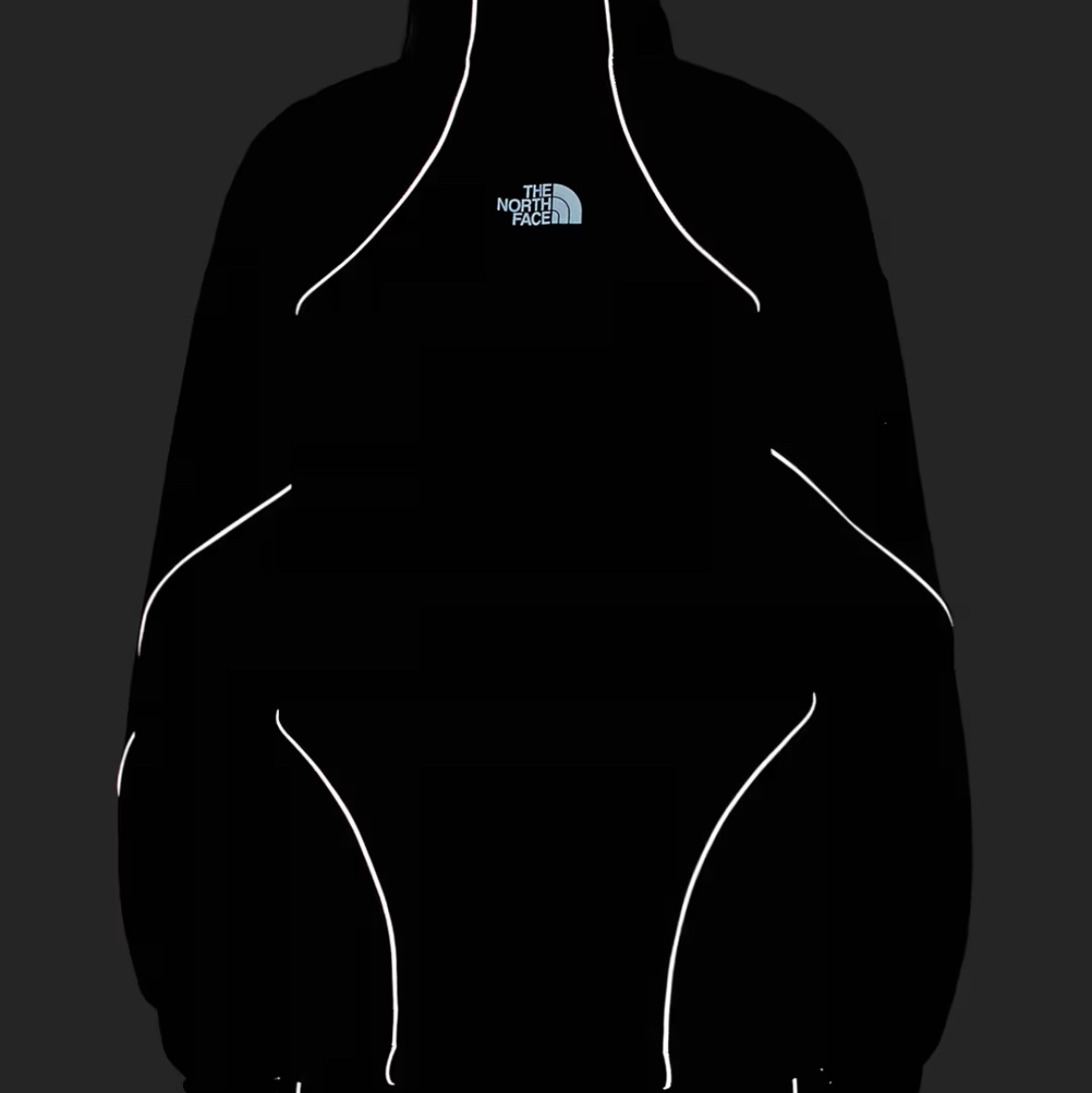 (W) The North Face Tek Piping Wind Jacket TNF Black 착용 스타일 - 3
