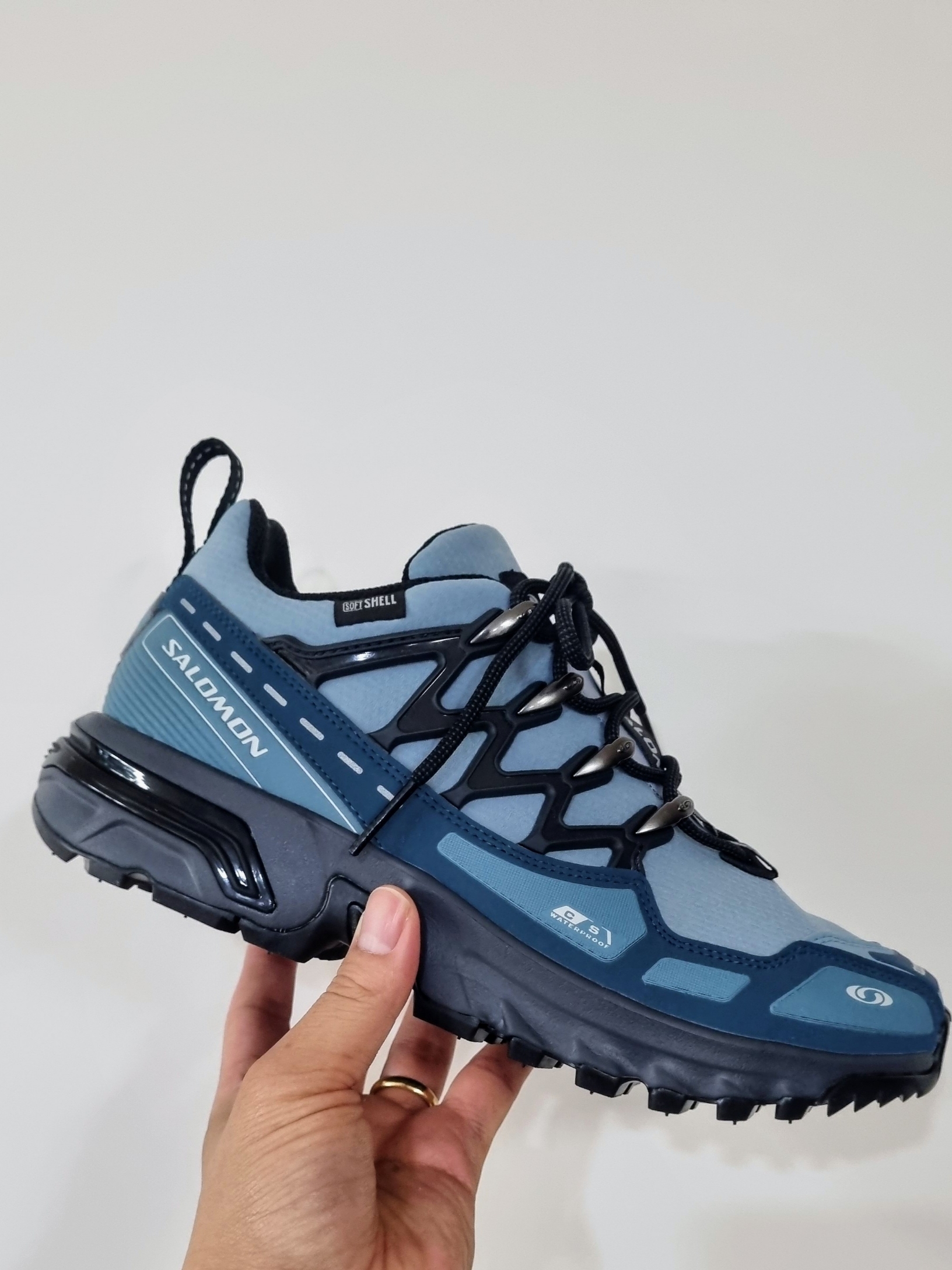 Salomon ACS + CSWP Citadel Pearl Blue 착용 스타일