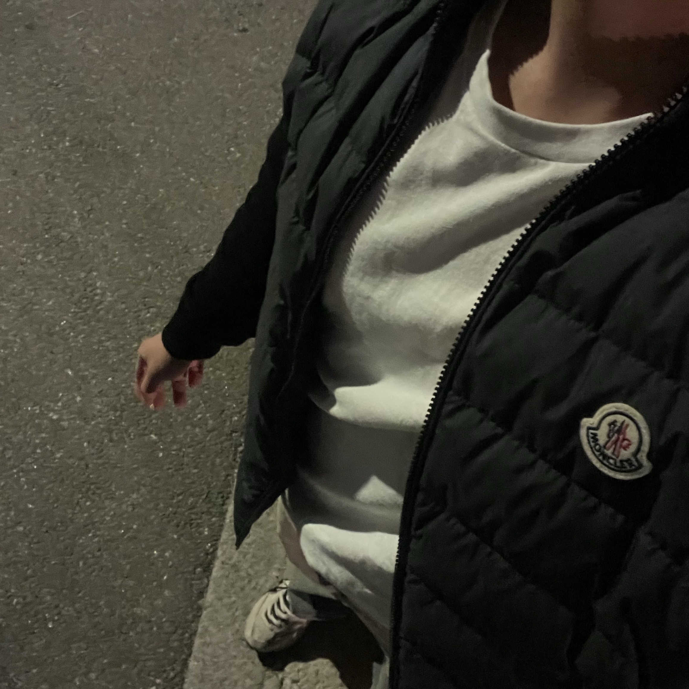 Moncler Padded Cotton Zip-Up Cardigan Black - 24SS 착용 스타일