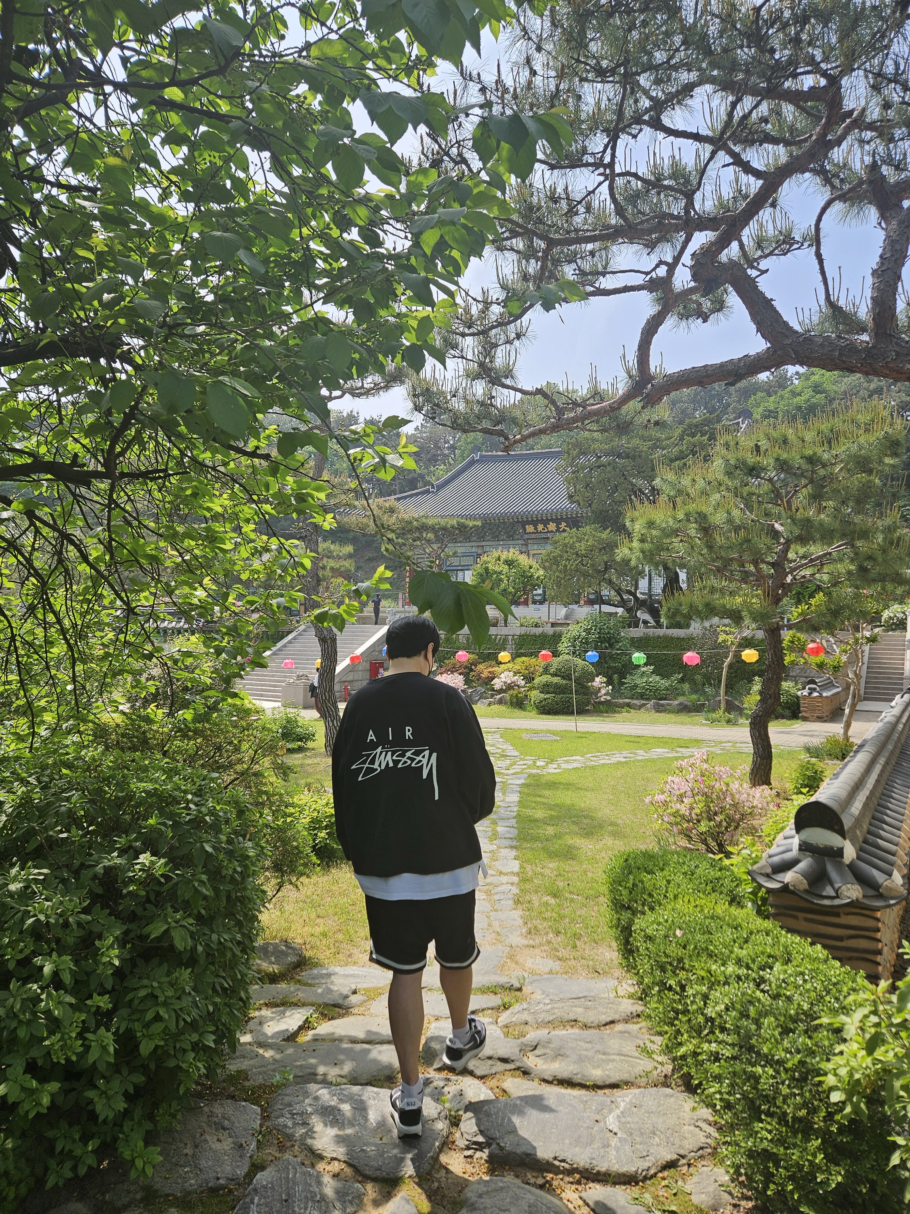 Nike x Stussy Long Sleeve Top Black (FJ9164-010), Nike x Sacai LDWaffle Black 착용 스타일 - 2