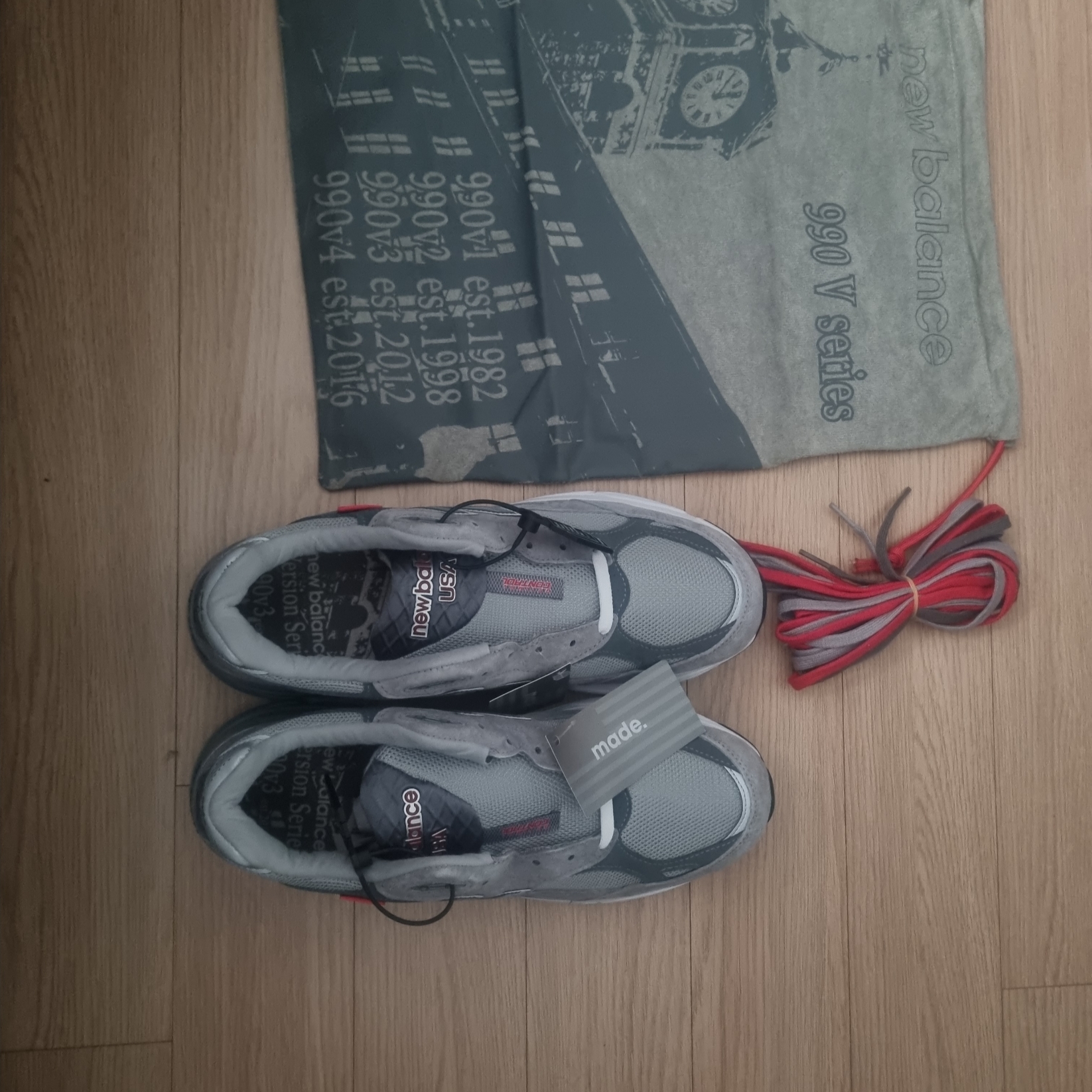 New Balance 990vs3 Made in USA Grey - D Standard 착용 스타일 - 5