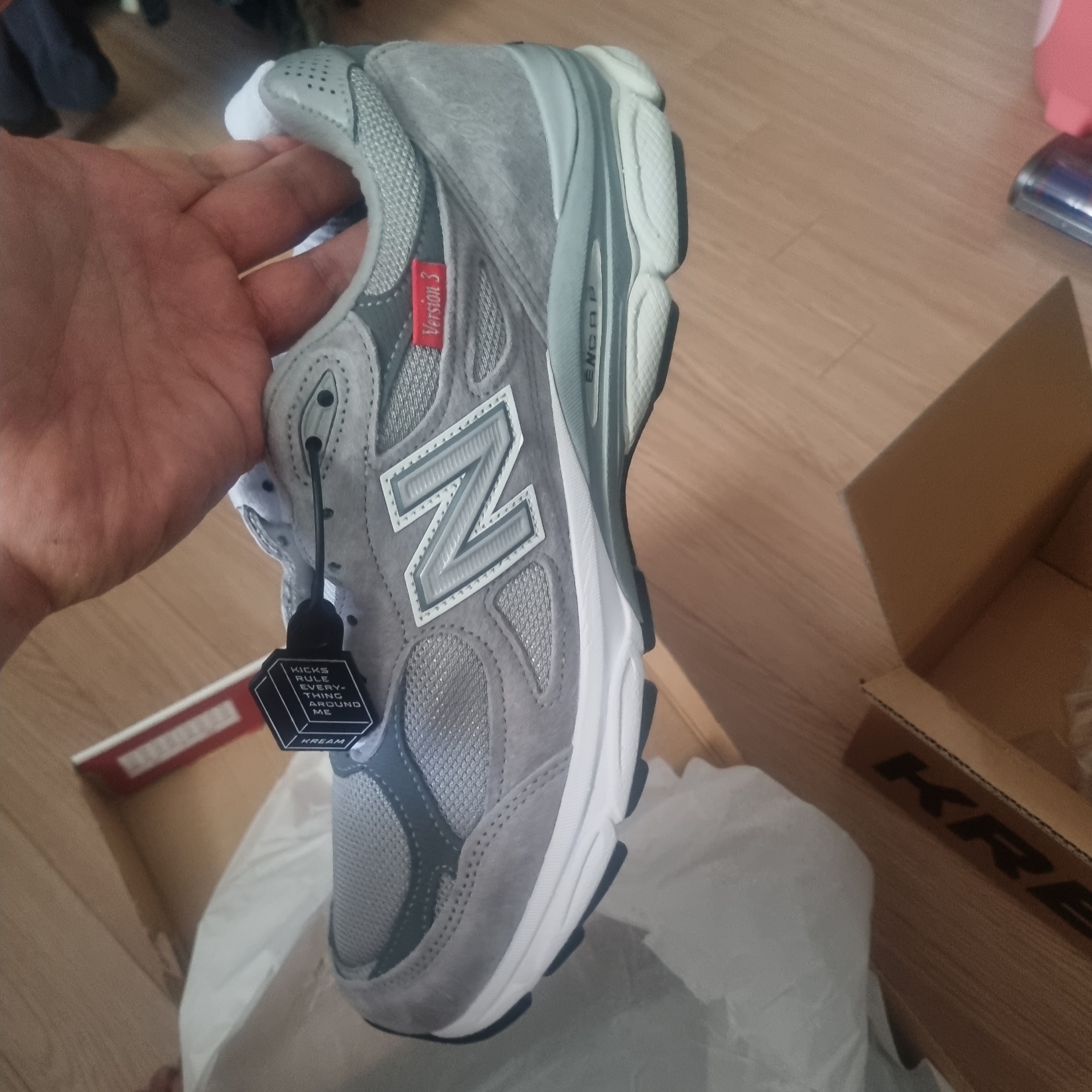 New Balance 990vs3 Made in USA Grey - D Standard 착용 스타일 - 2
