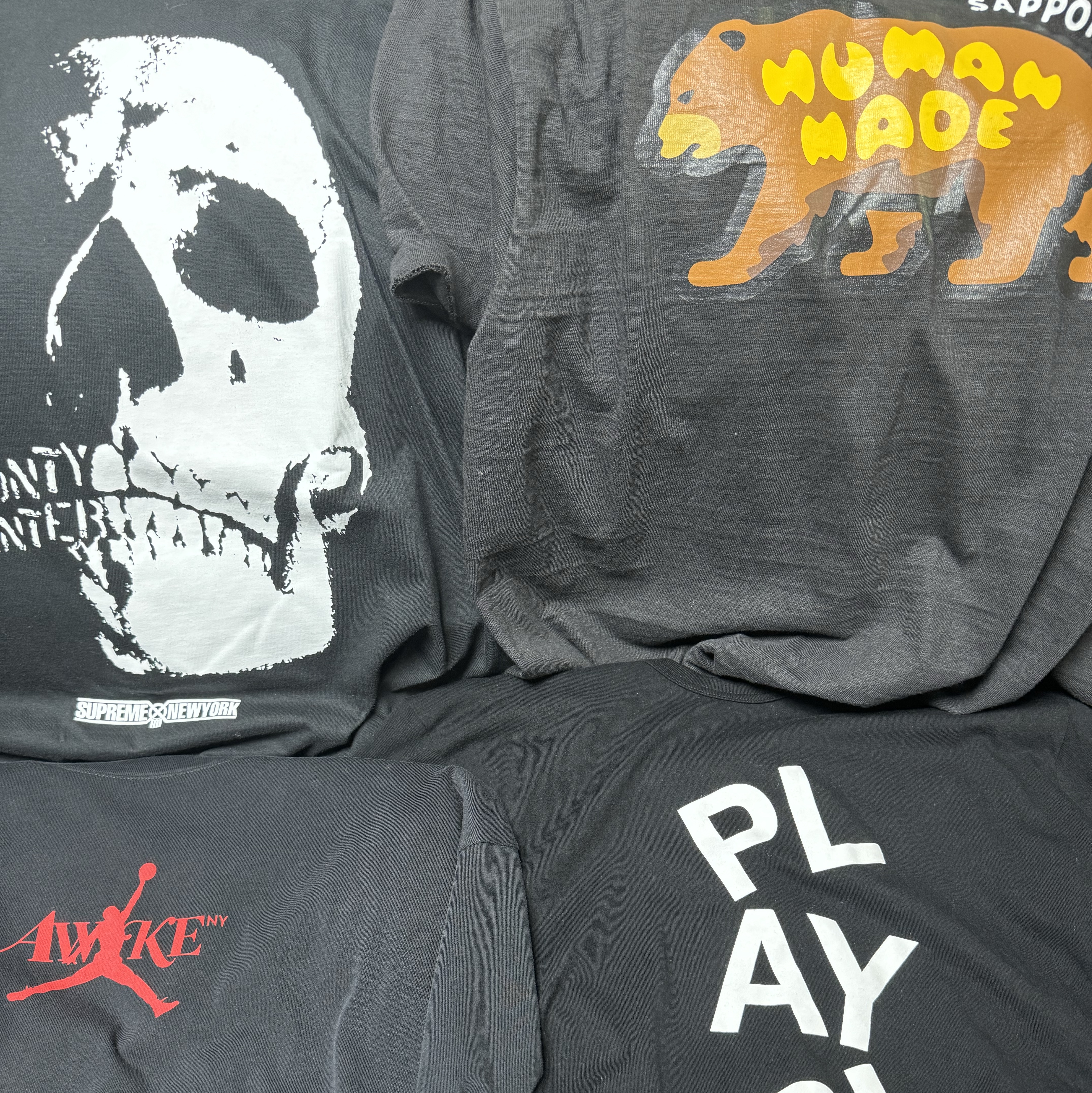 Stussy Phat S T-Shirt Black, Stussy World Tour T-Shirt Black 2023 착용 스타일 - 2