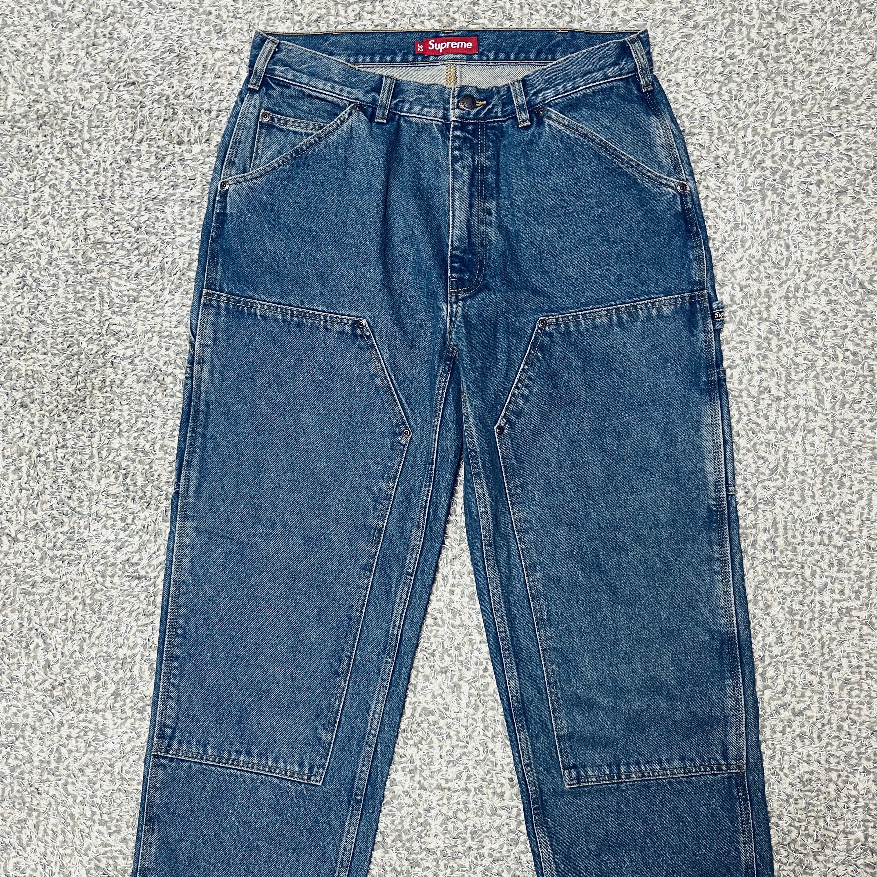 Supreme Double Knee Painter Pant Washed Indigo - 24SS 착용 스타일 - 1