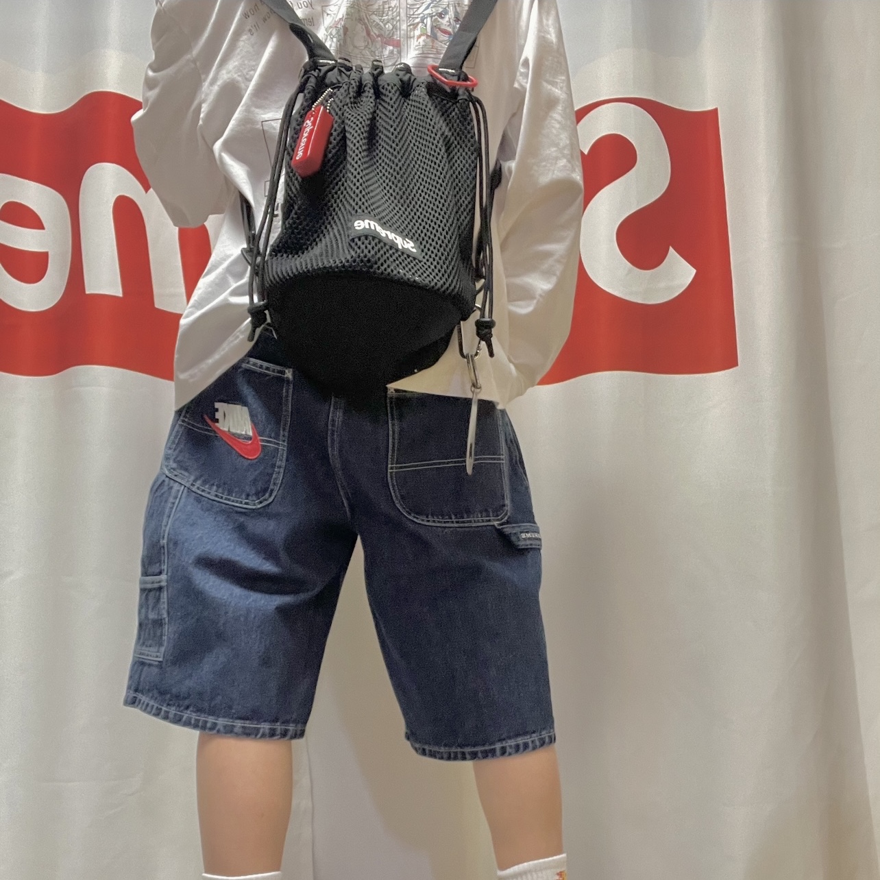 Supreme x Nike Denim Short Indigo - 24SS, Jordan 1 Retro High OG Chicago 2022 착용 스타일 - 2