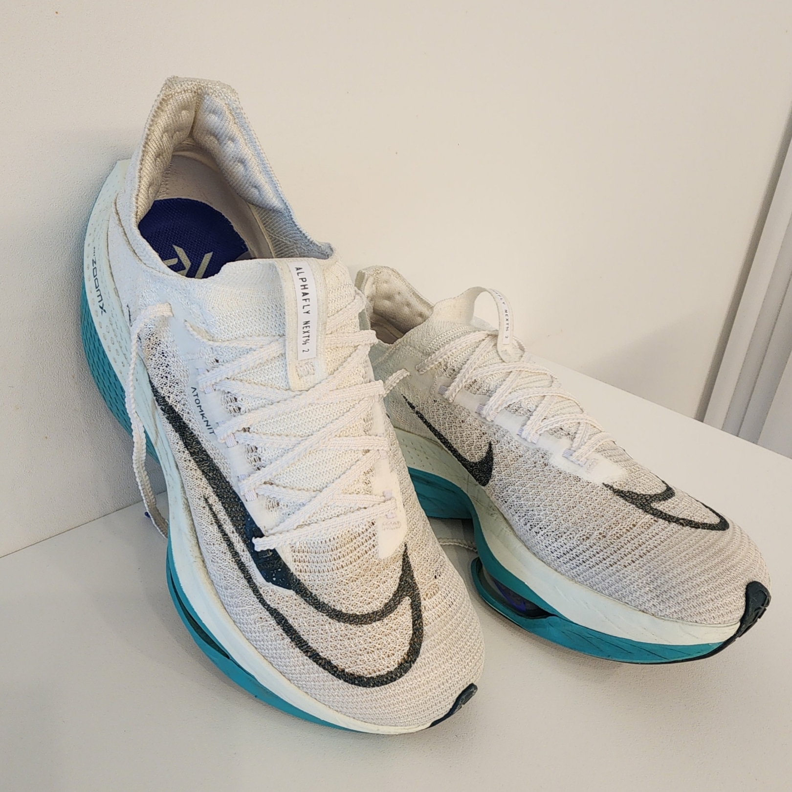 Nike Air Zoom Alphafly Next% 2 White Clear Jade 착용 스타일