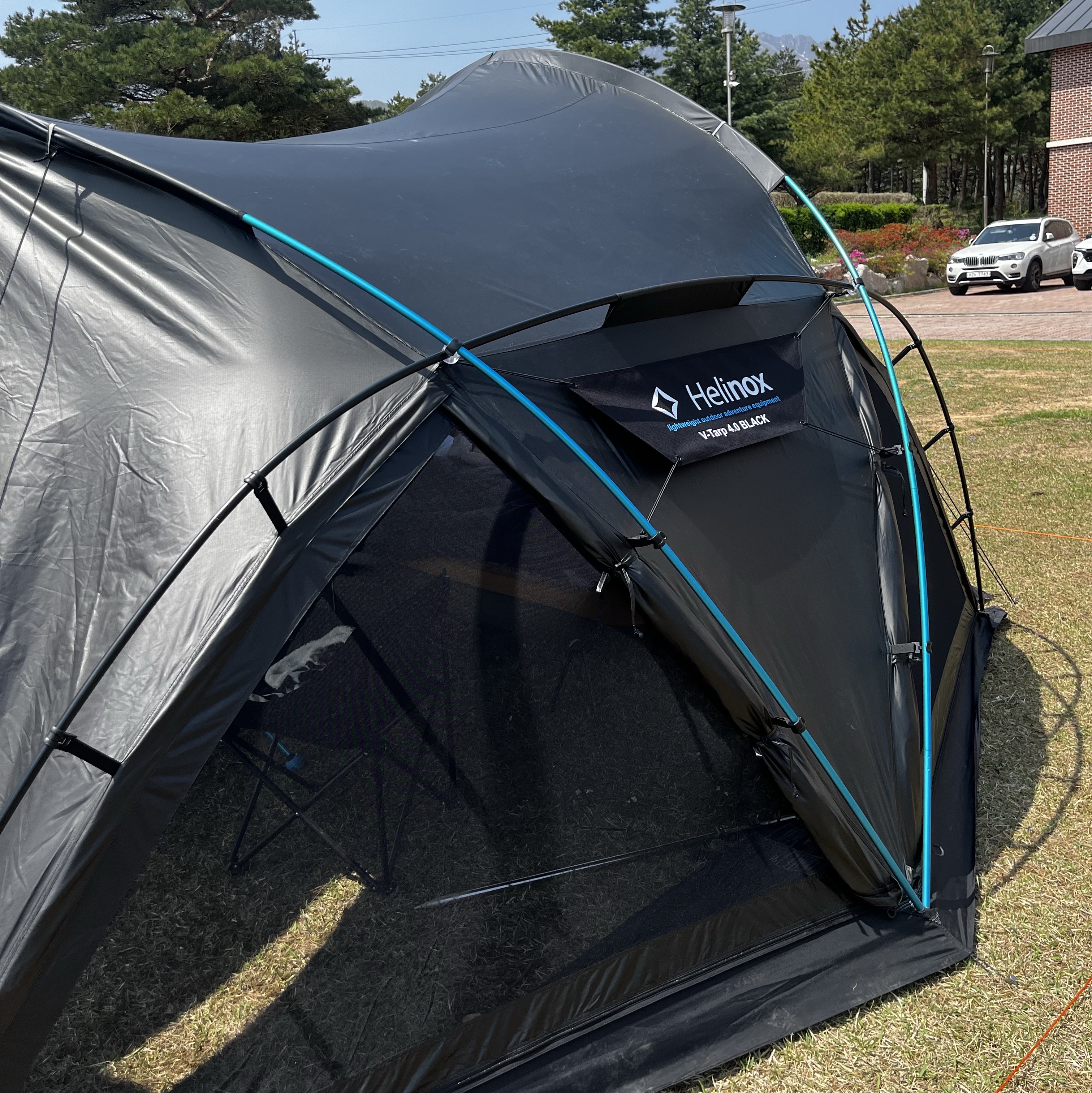 Helinox V-Tarp 4.0 Black 착용 스타일
