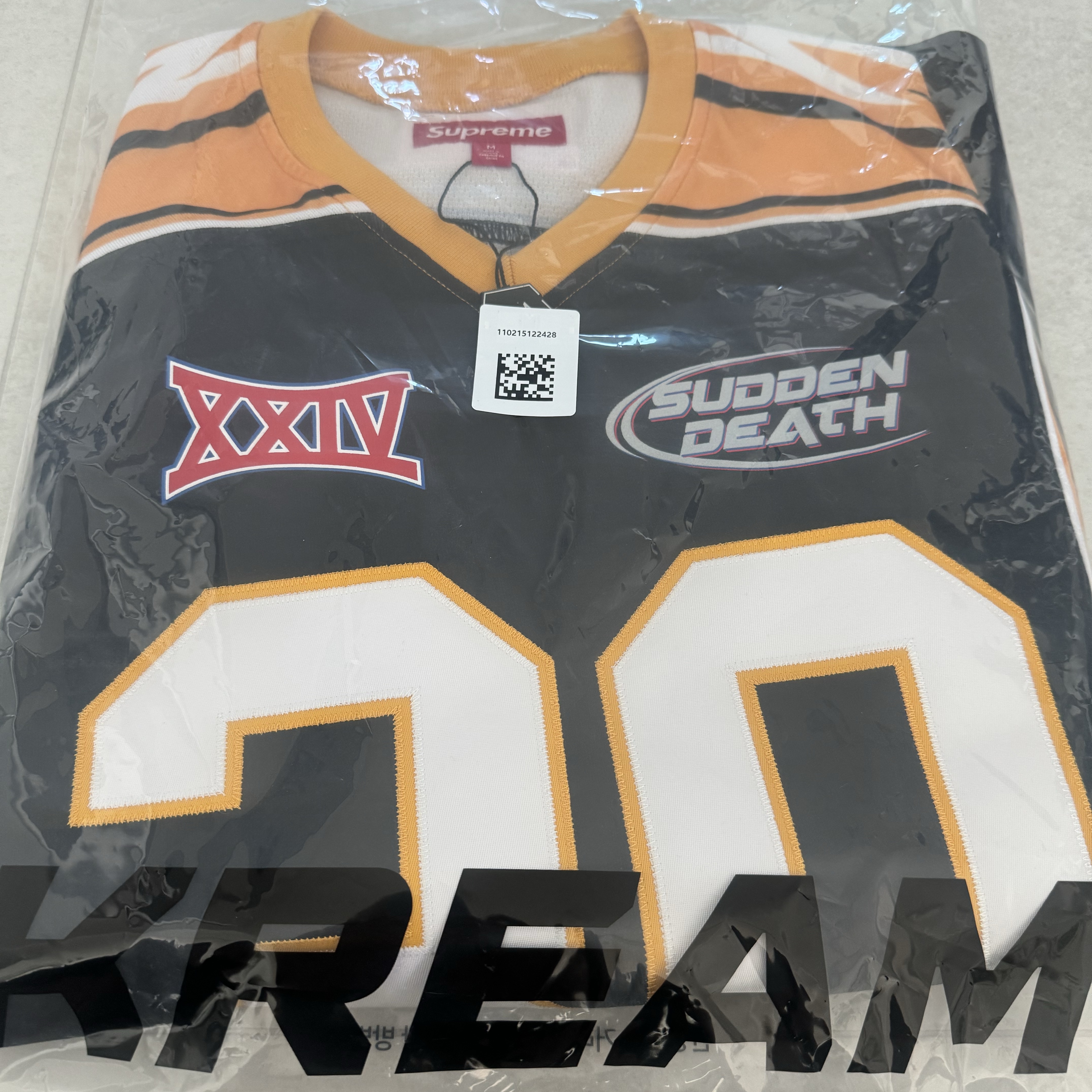 Supreme Sudden Death Football Jersey Black - 24SS 착용 스타일