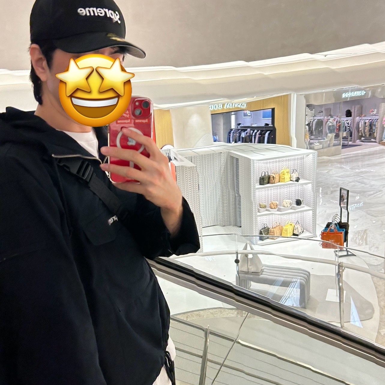 Supreme Sharpie Box Logo New Era Black - 24SS, Supreme Cotton Utility Anorak Black - 24SS 착용 스타일 - 2