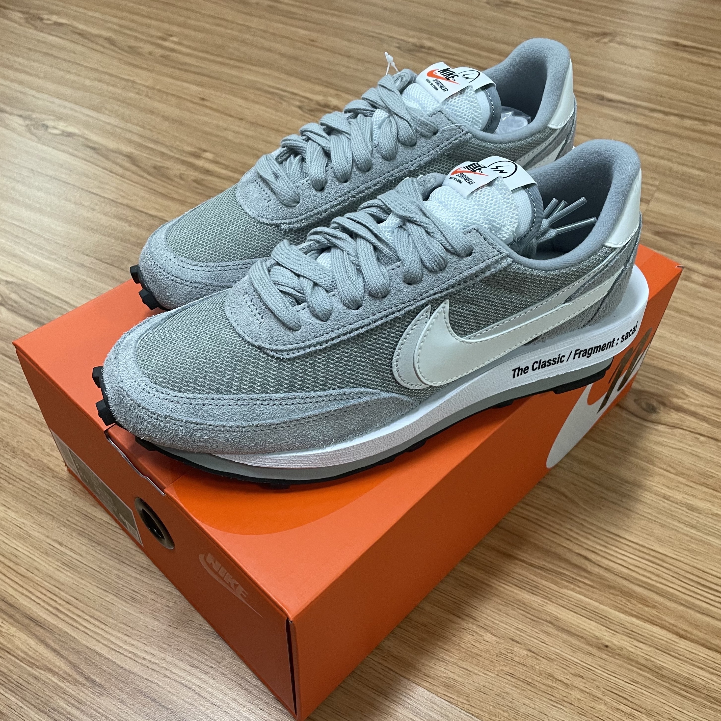 Nike x Sacai x Fragment LDWaffle Light Smoke Grey 착용 스타일