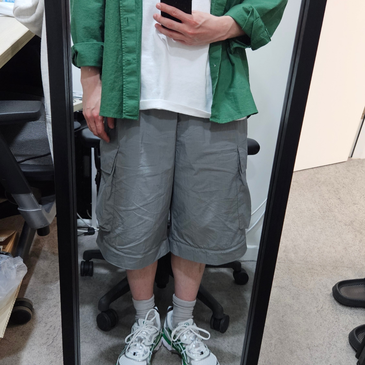 Asics x Hidden NY Gel-NYC White Jolly Green 착용 스타일