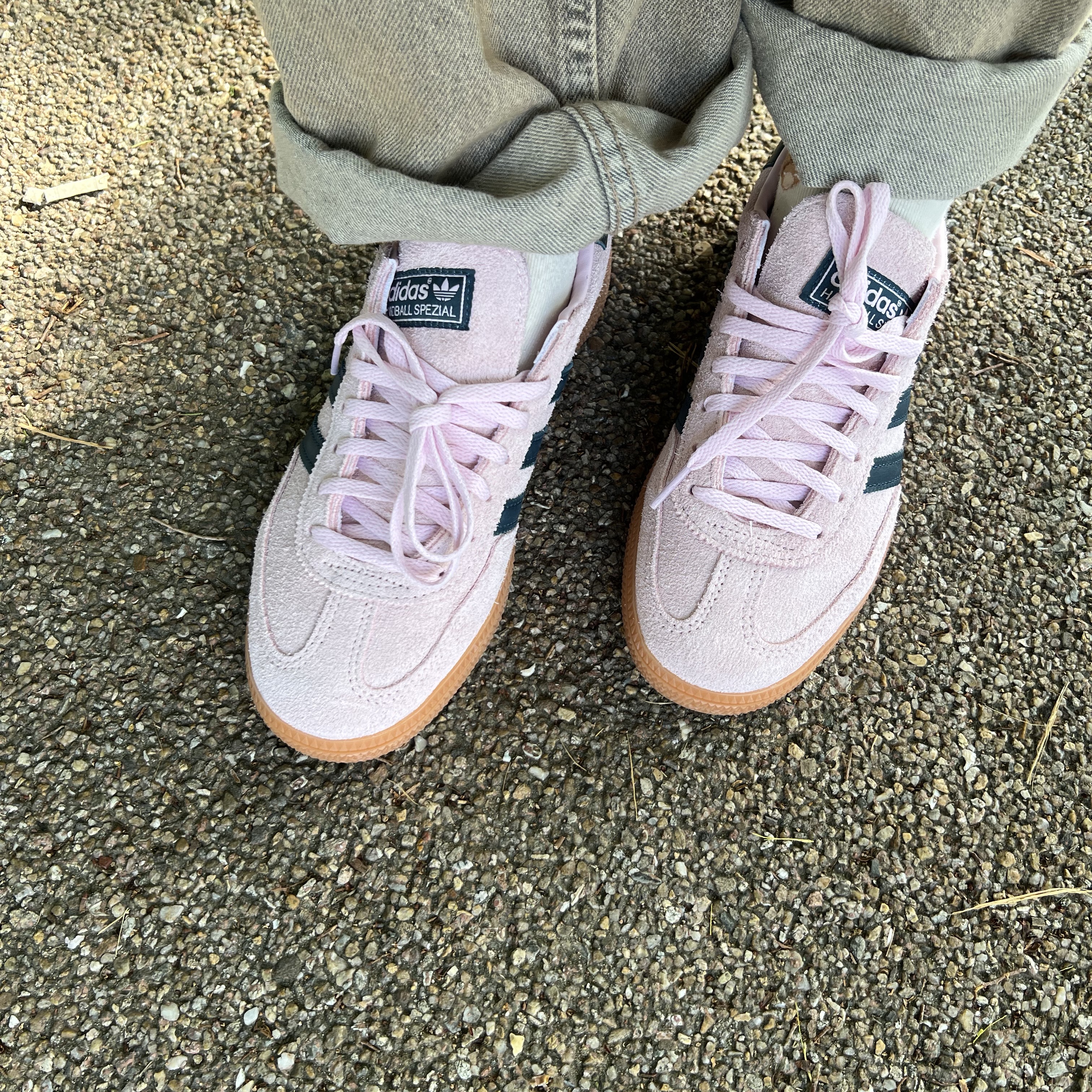 (W) Adidas Spezial Handball Clear Pink 착용 스타일