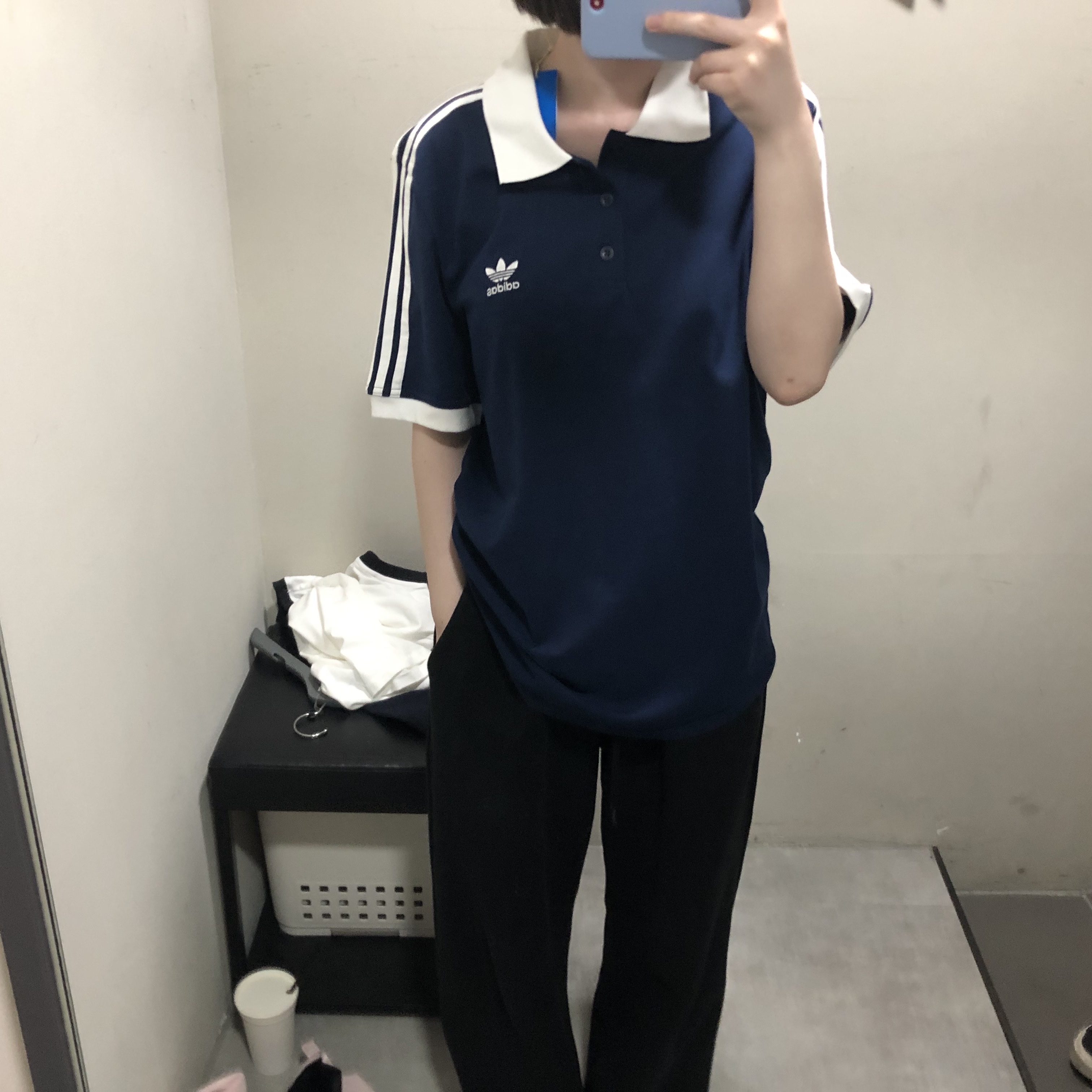 Adidas Adicolor Classic 3-Stripes Polo Shirt Night Indigo - KR Sizing 착용 스타일