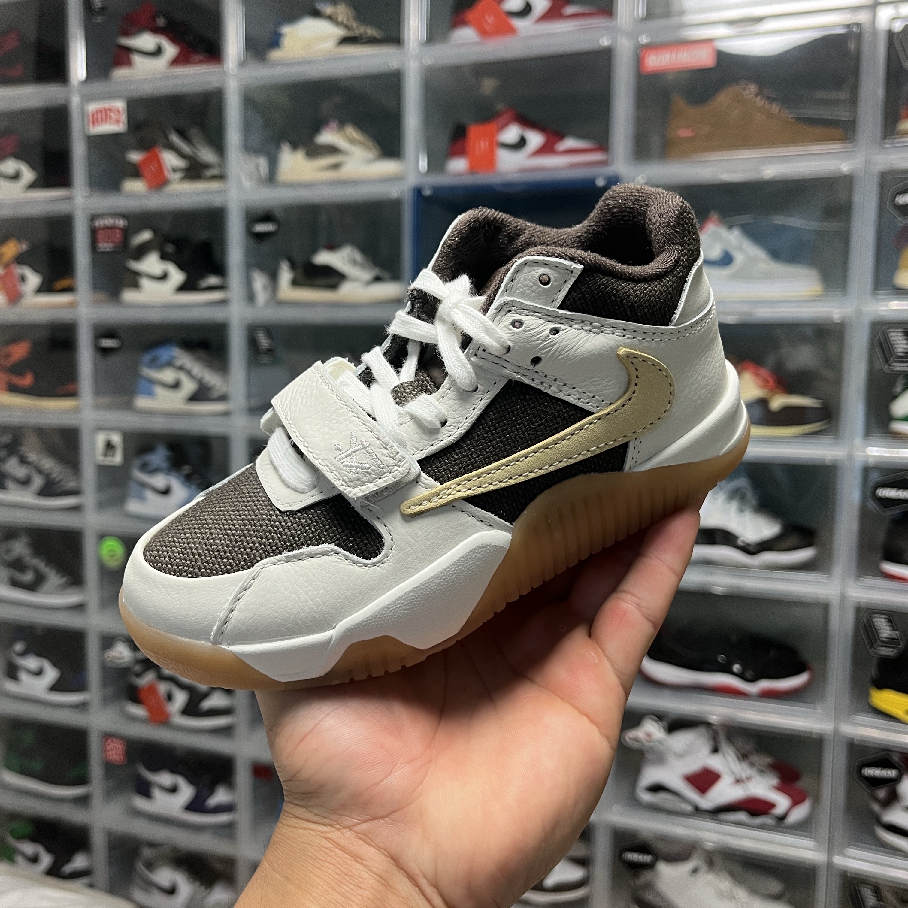 (PS) Jordan x Travis Scott Jumpman Jack TR Sail and Dark Mocha, Jordan x Travis Scott Jumpman Jack TR Sail and Dark Mocha 착용 스타일 - 5