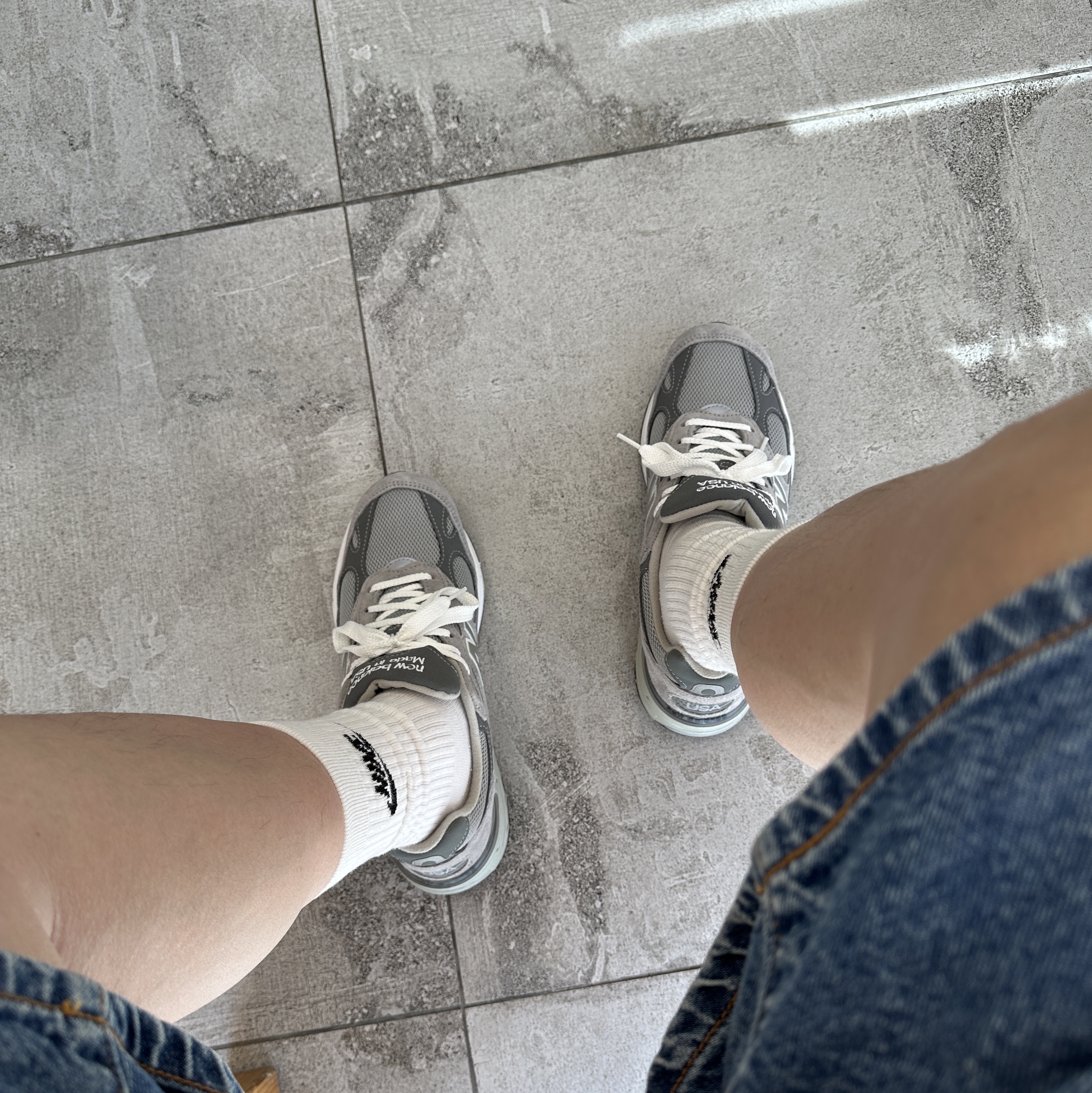 New Balance 993 Made in USA Grey - D Standard 착용 스타일