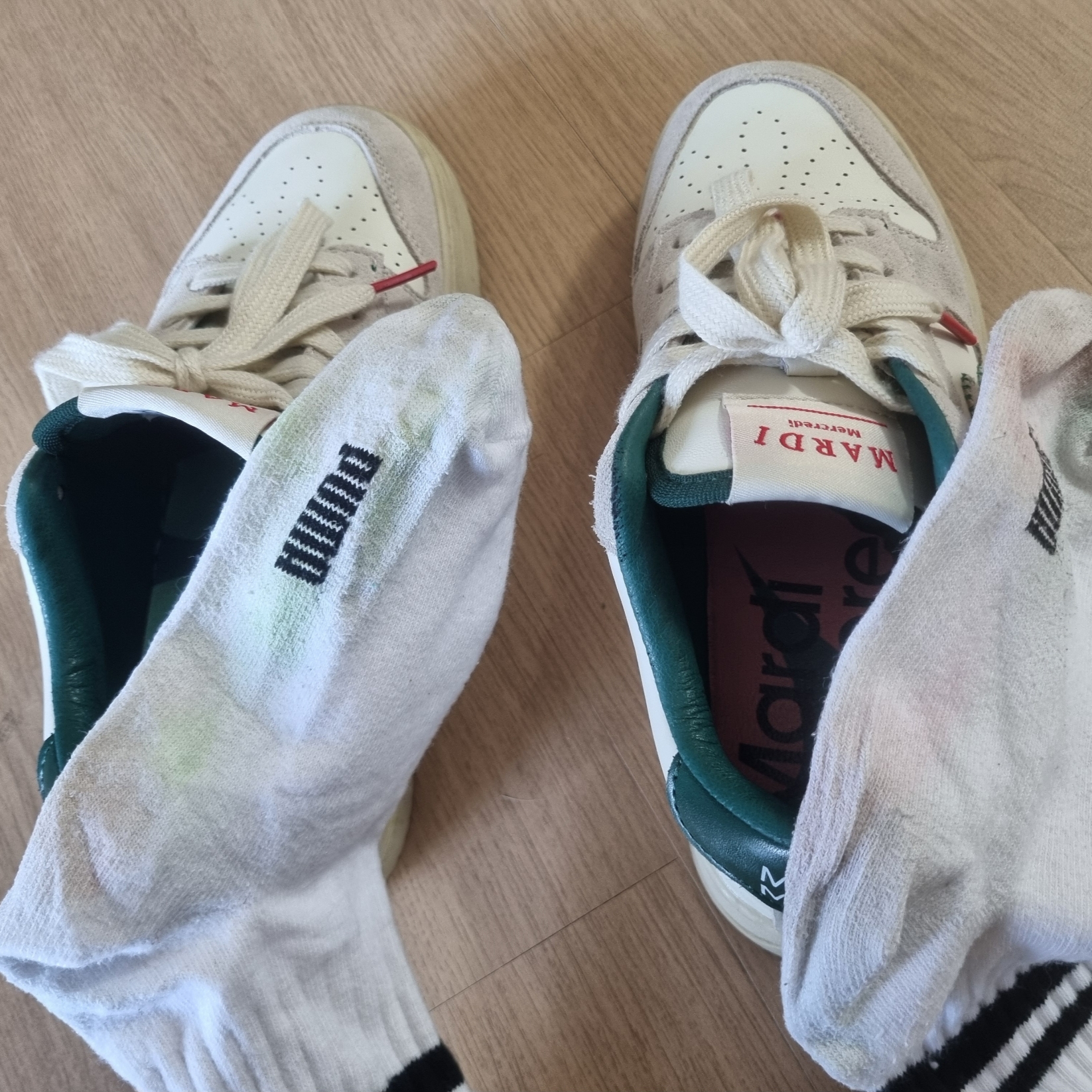 Mardi Mercredi Les Pompes Women Pur Leather Sneakers Ivory 착용 스타일 - 2