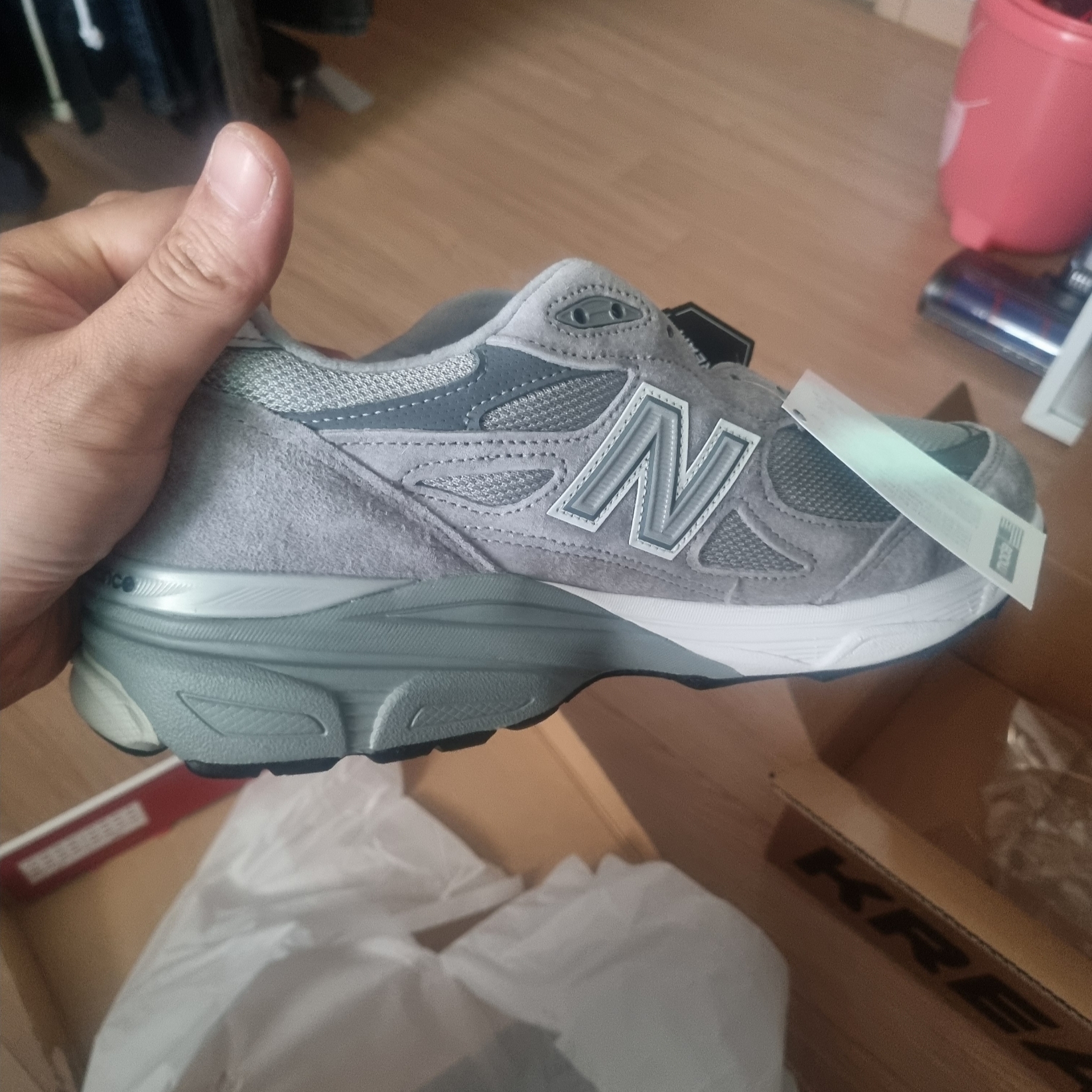 New Balance 990vs3 Made in USA Grey - D Standard 착용 스타일 - 1