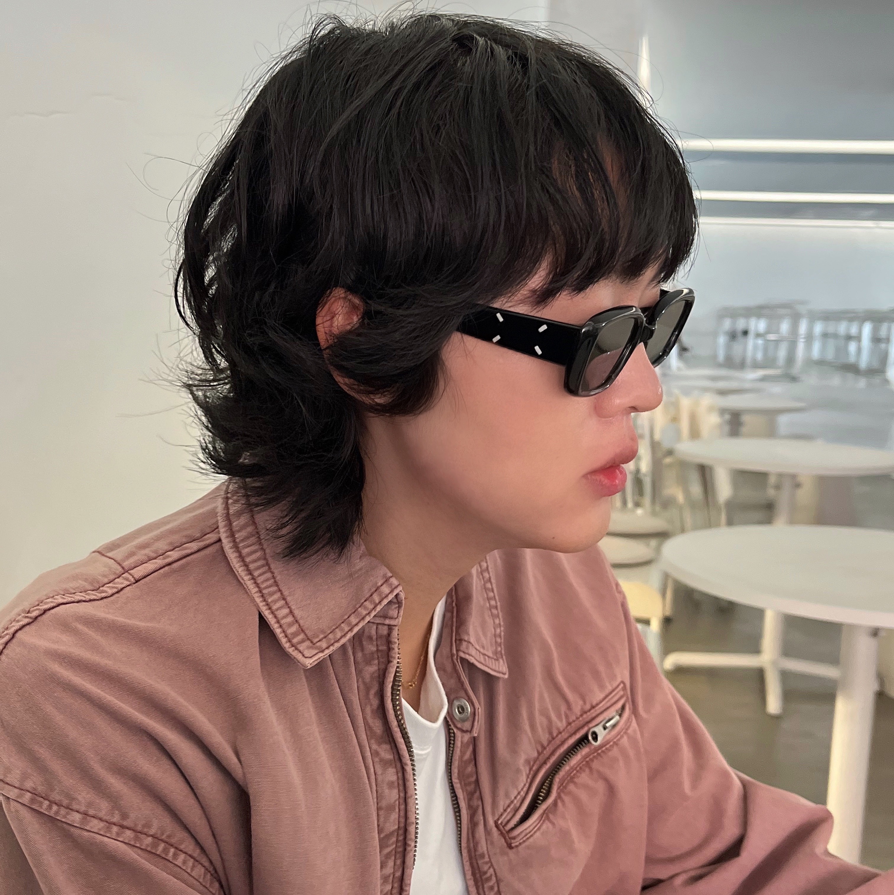Gentle Monster x Maison Margiela MM106 Black Black 착용 스타일