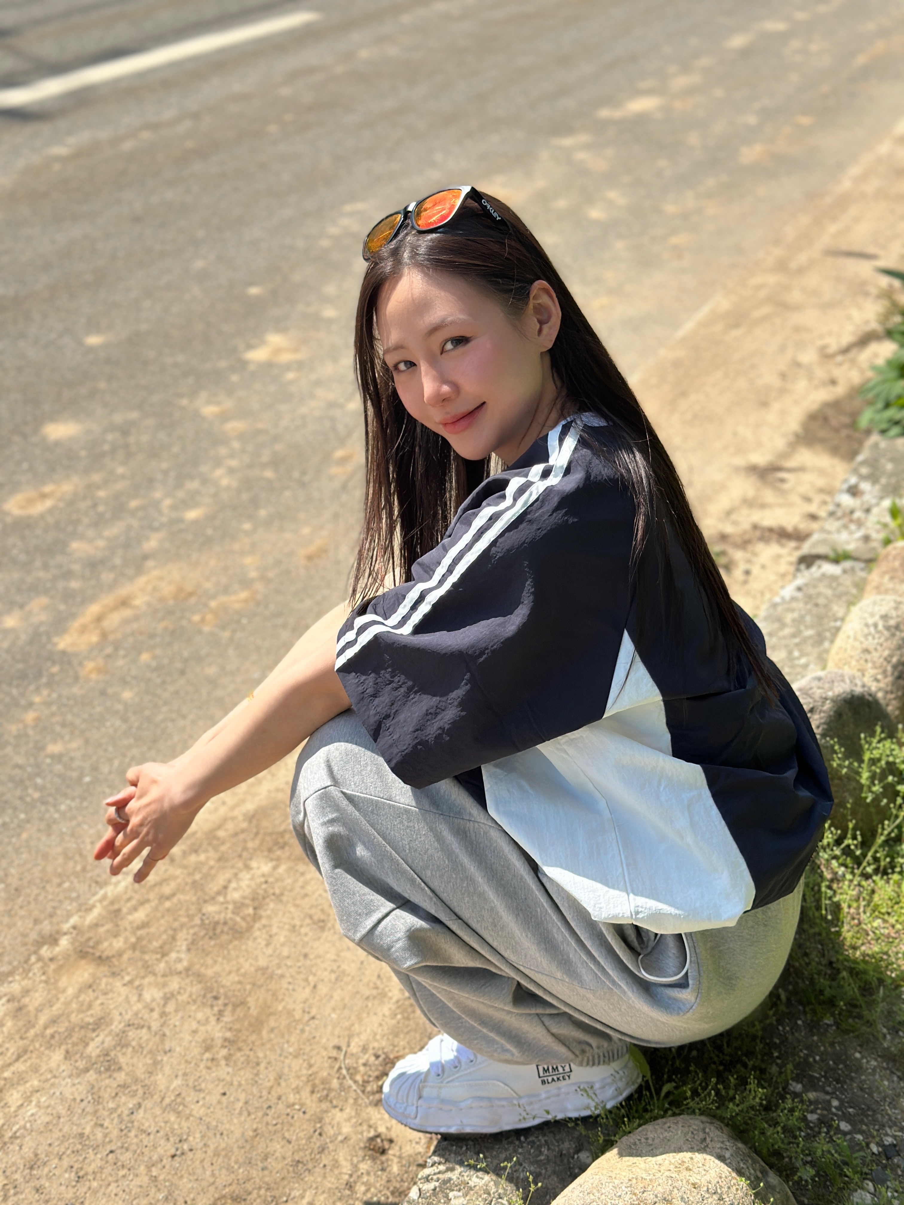 Maison Mihara Yasuhiro Blakey OG Sole Canvas Low-top Sneakers White 착용 스타일